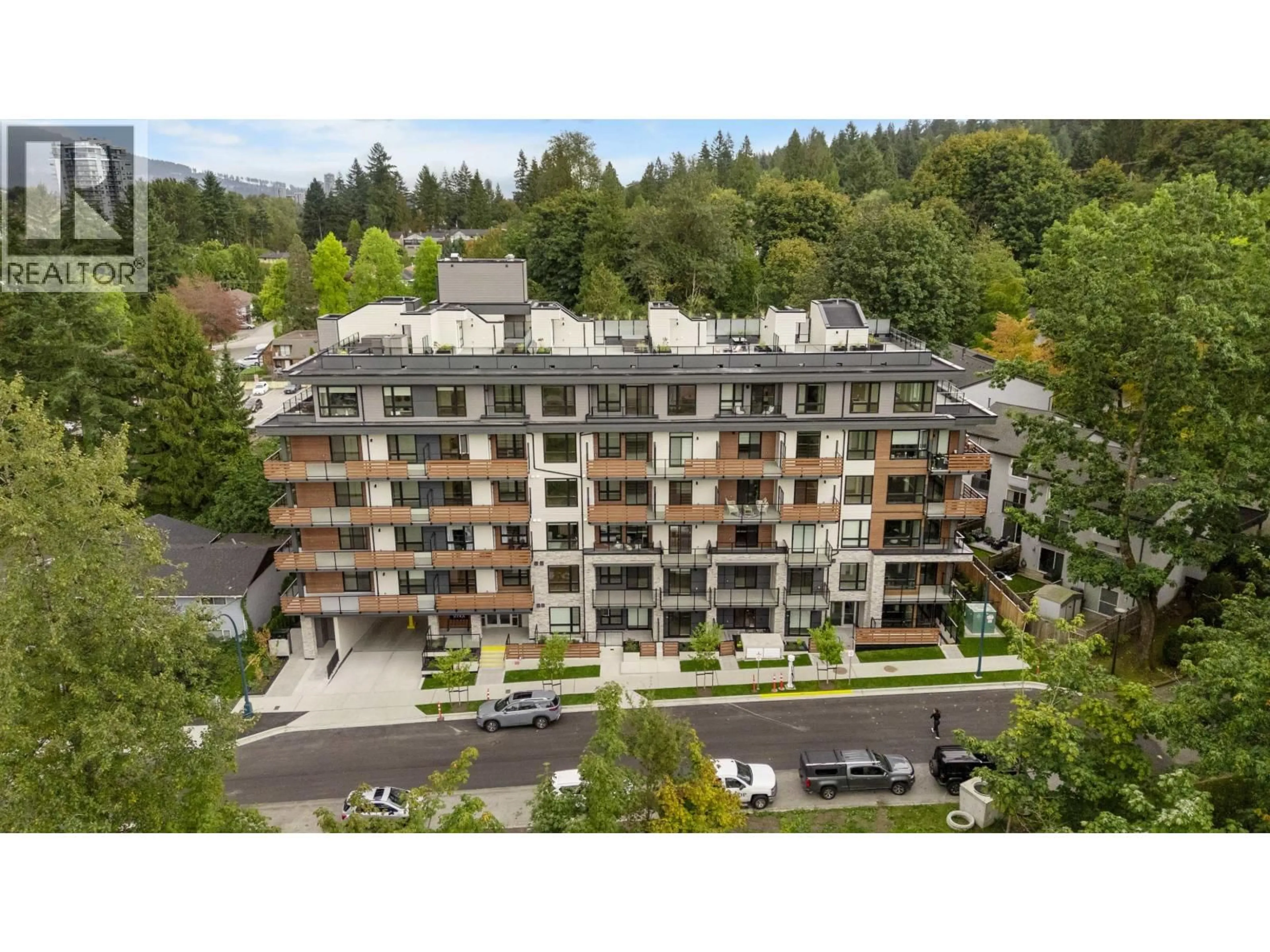 A pic from outside/outdoor area/front of a property/back of a property/a pic from drone, unknown for 414 - 150 JAMES ROAD, Port Moody British Columbia V3H2S4