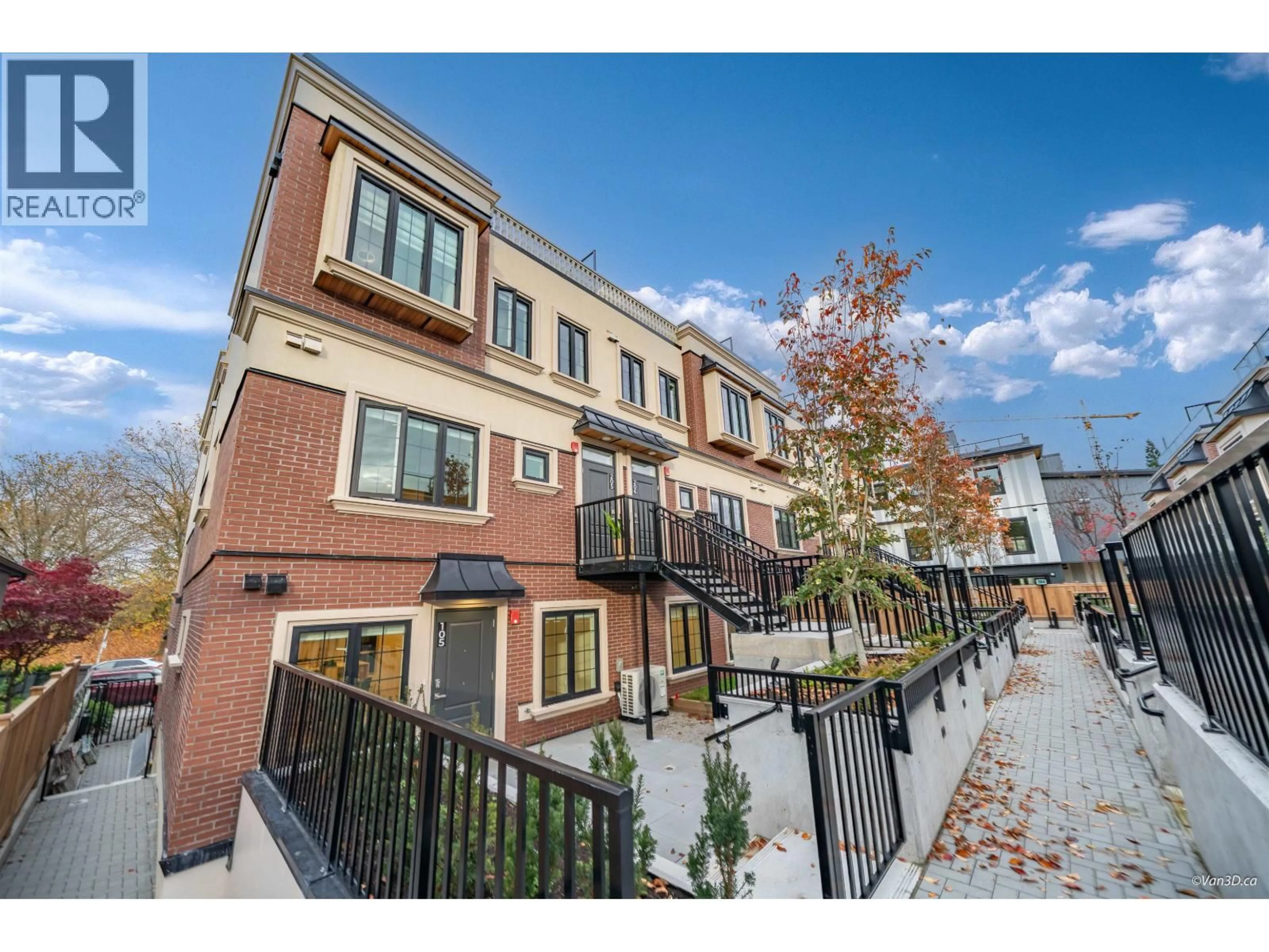 Home with brick exterior material, street for 105 - 918 32ND AVENUE, Vancouver British Columbia V5Z2K2