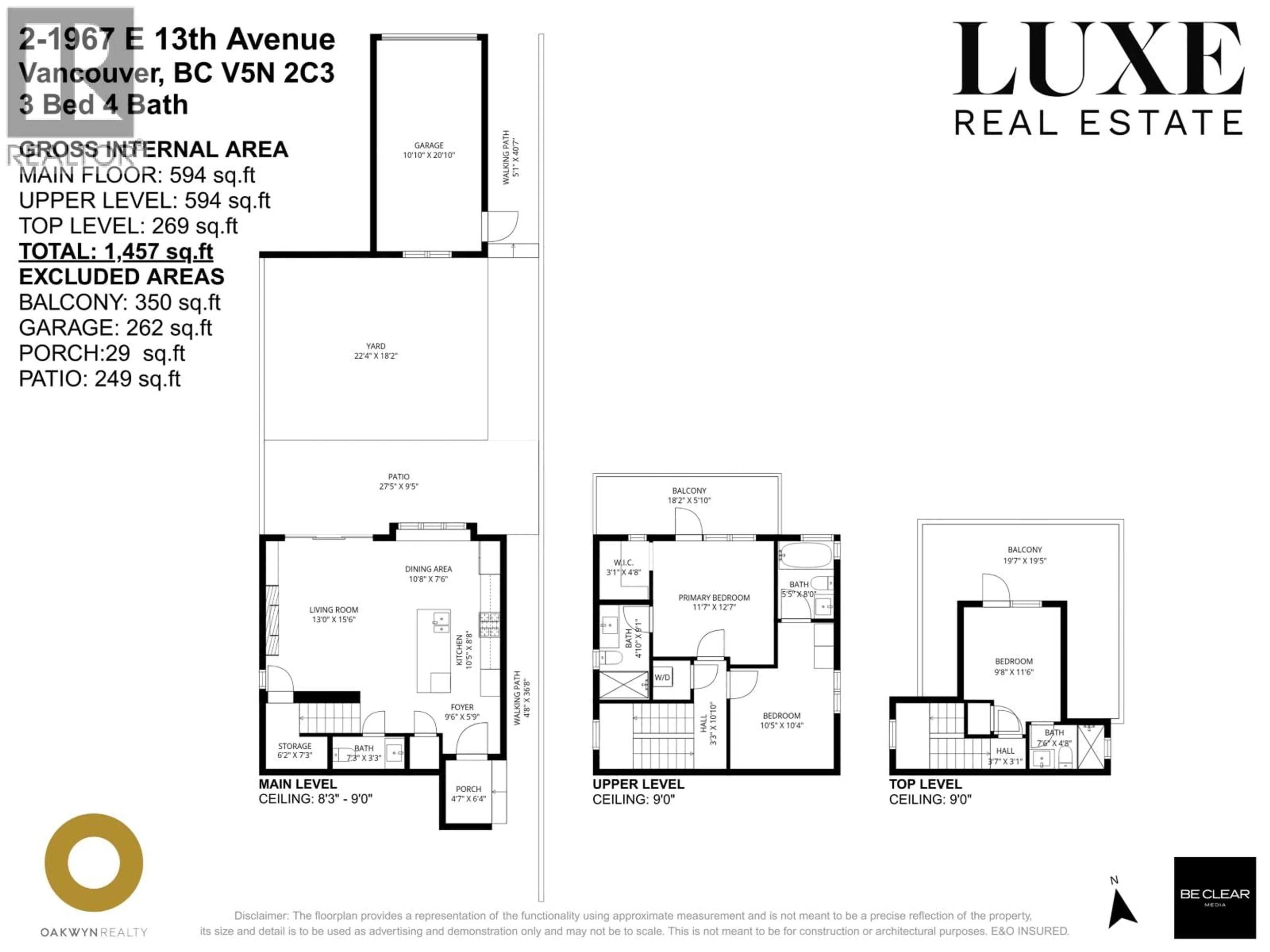 Floor plan for 2 - 1967 13TH AVENUE, Vancouver British Columbia V5N2C3