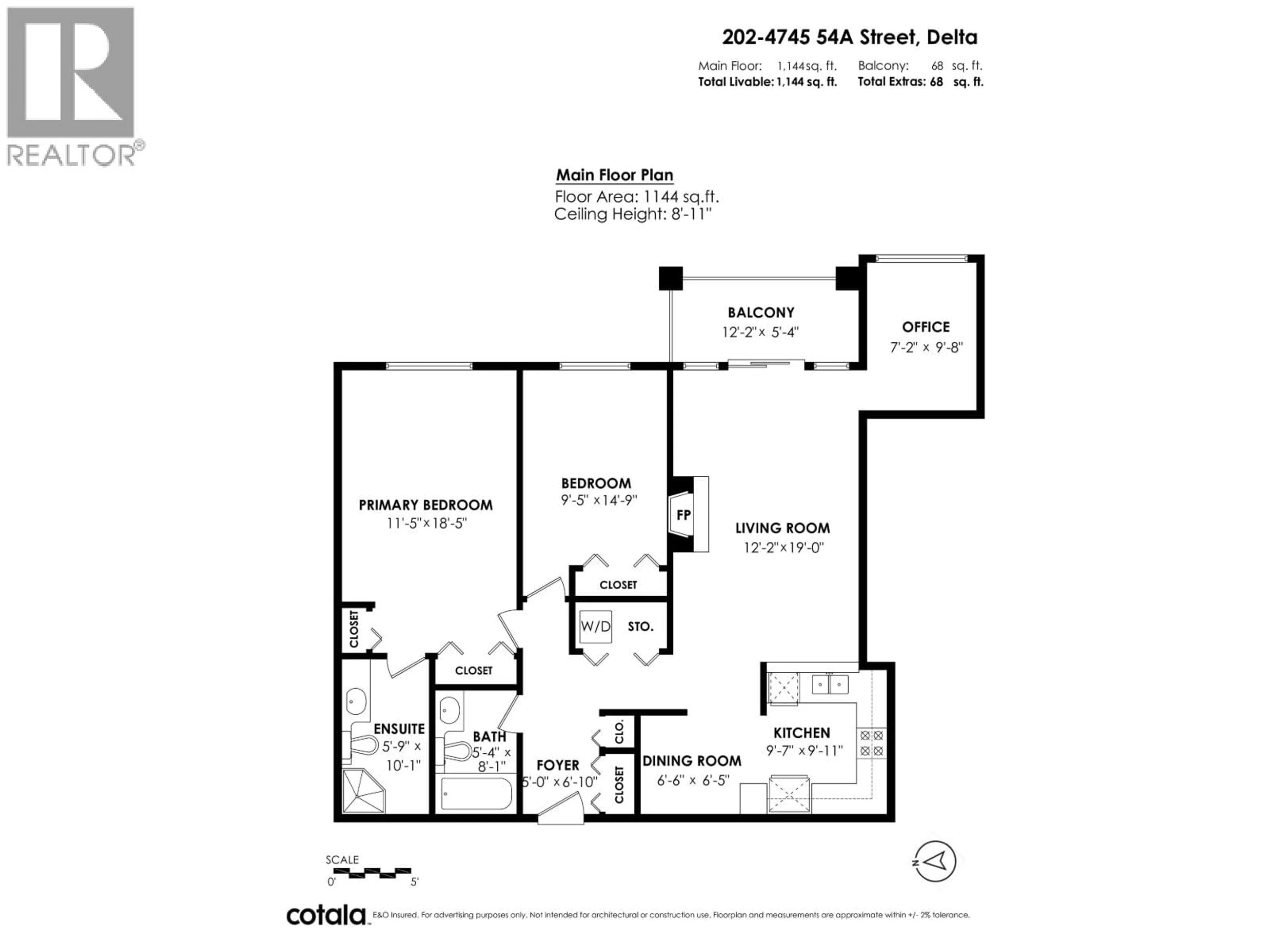 Floor plan for 202 - 4745 54A STREET, Delta British Columbia V4K2Z9