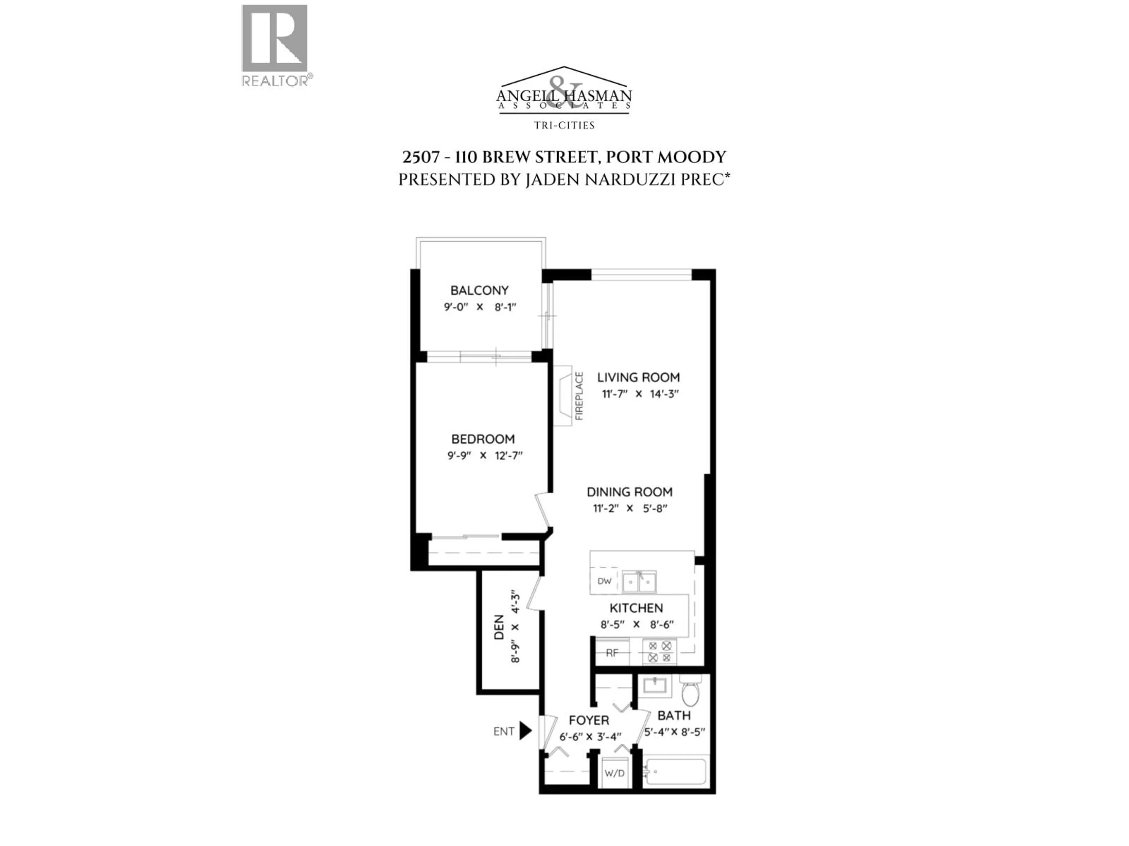 Floor plan for 2507 - 110 BREW STREET, Port Moody British Columbia V3H0E4