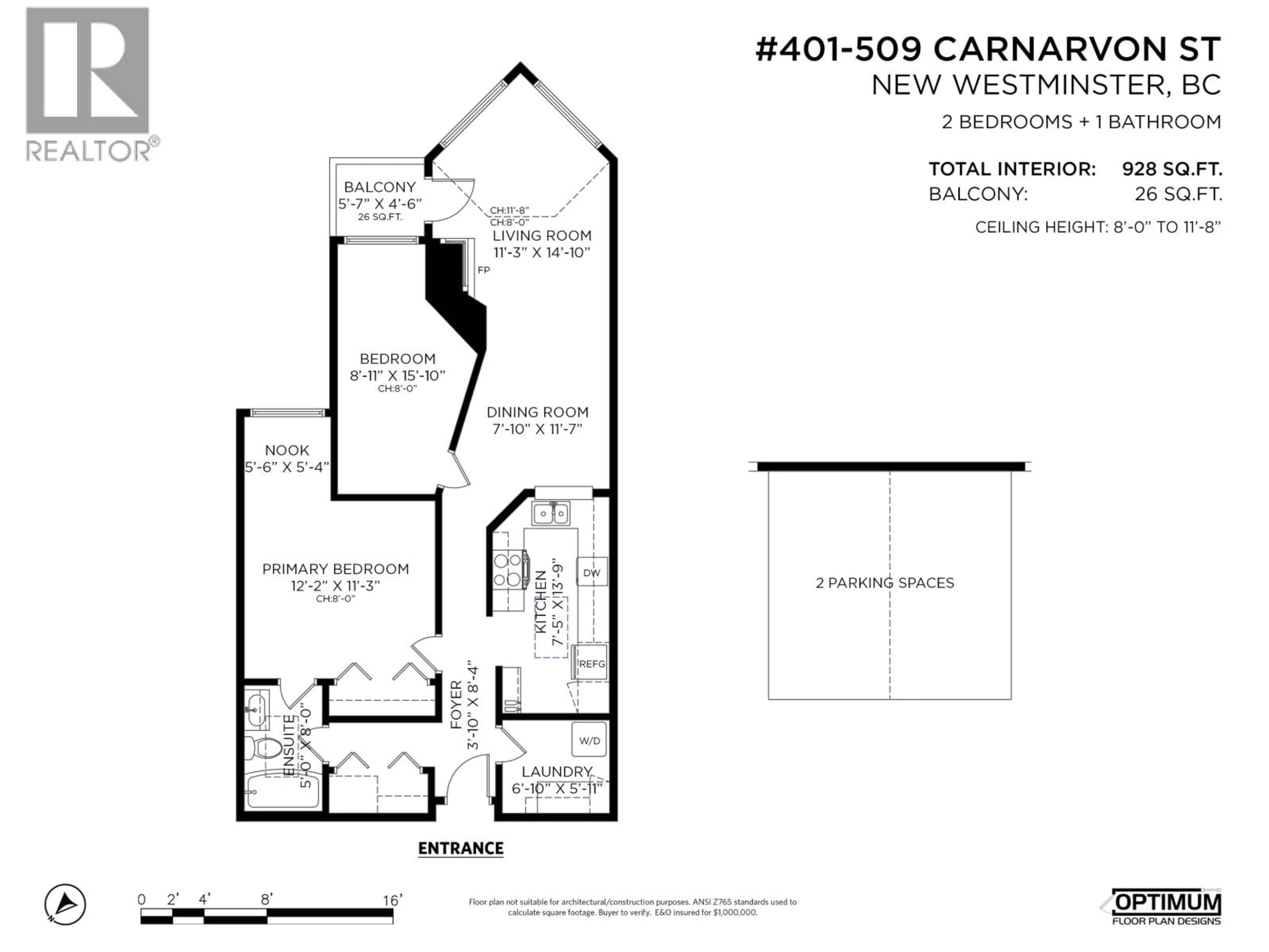 Floor plan for 401 - 509 CARNARVON STREET, New Westminster British Columbia V3L5S4