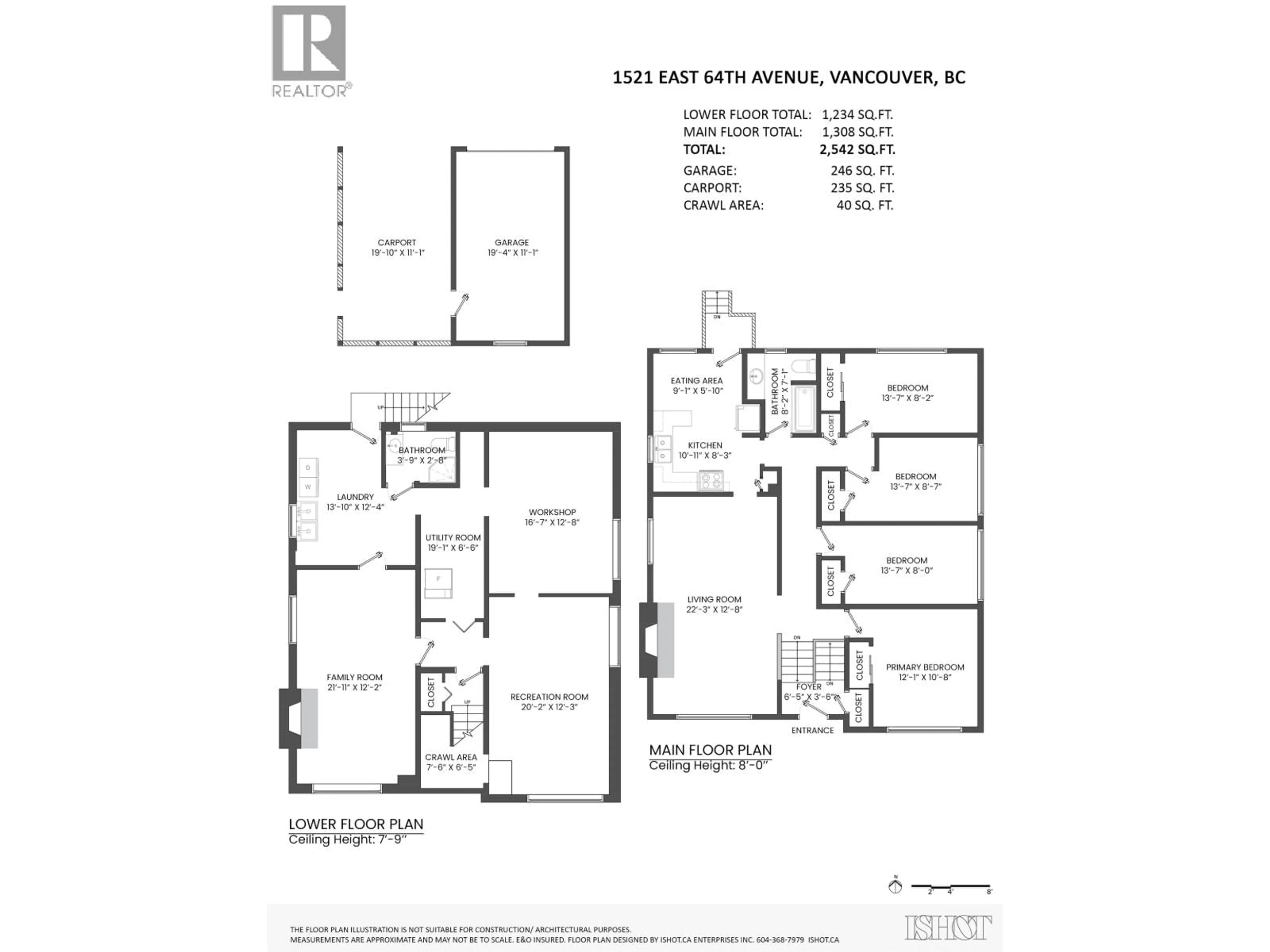 Floor plan for 1521 64TH AVENUE, Vancouver British Columbia V5P2M4