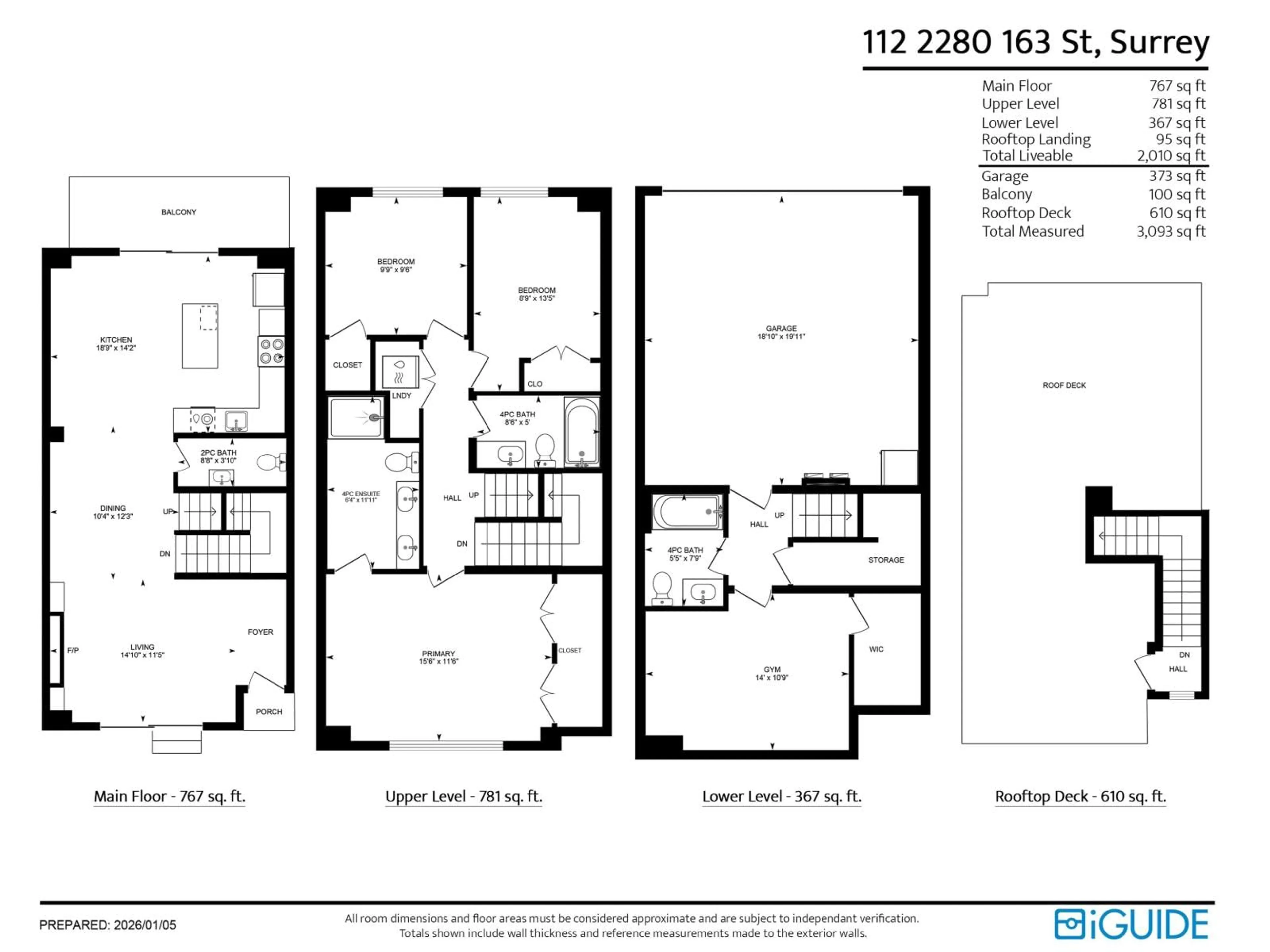Floor plan for 112 - 2280 163 STREET, Surrey British Columbia V3Z0S4