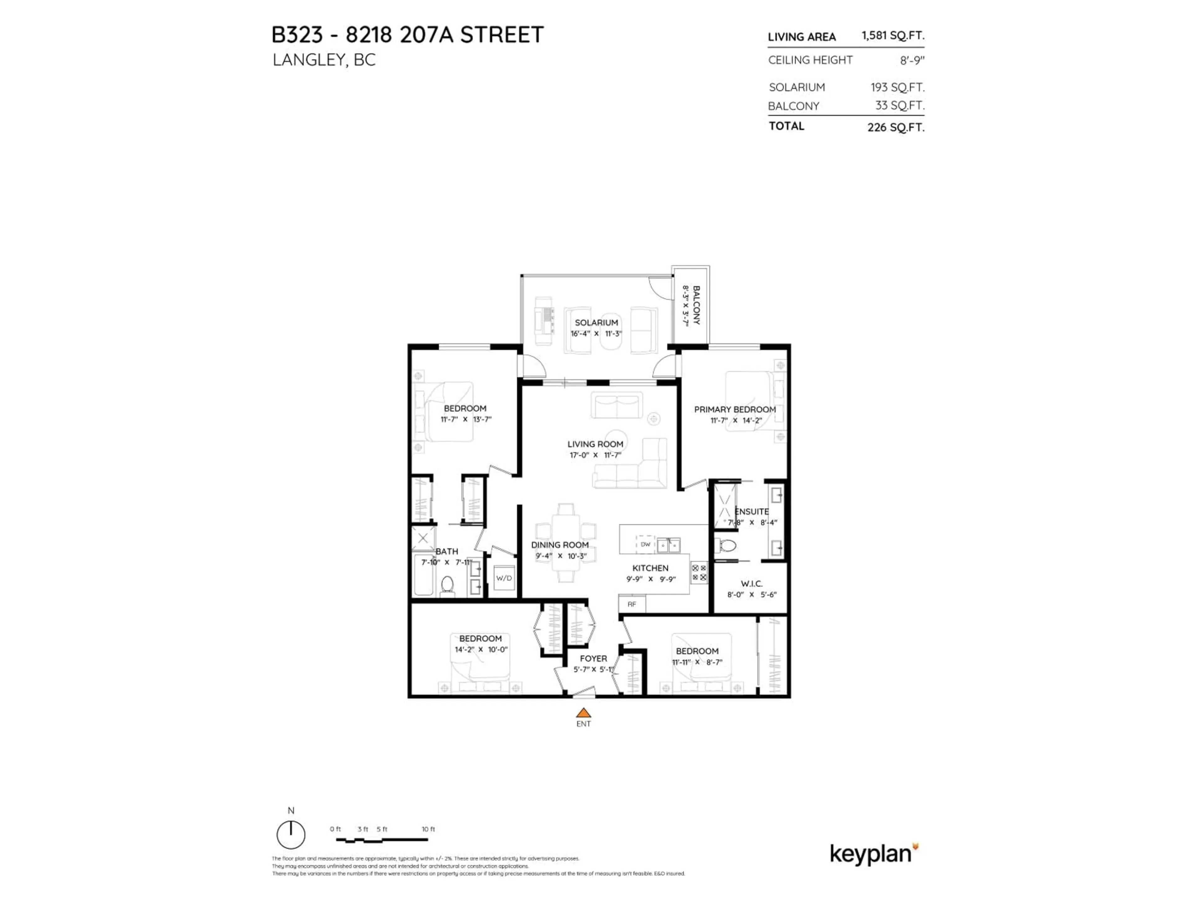 Floor plan for B323 - 8218 207A STREET, Langley British Columbia V2Y0Y1