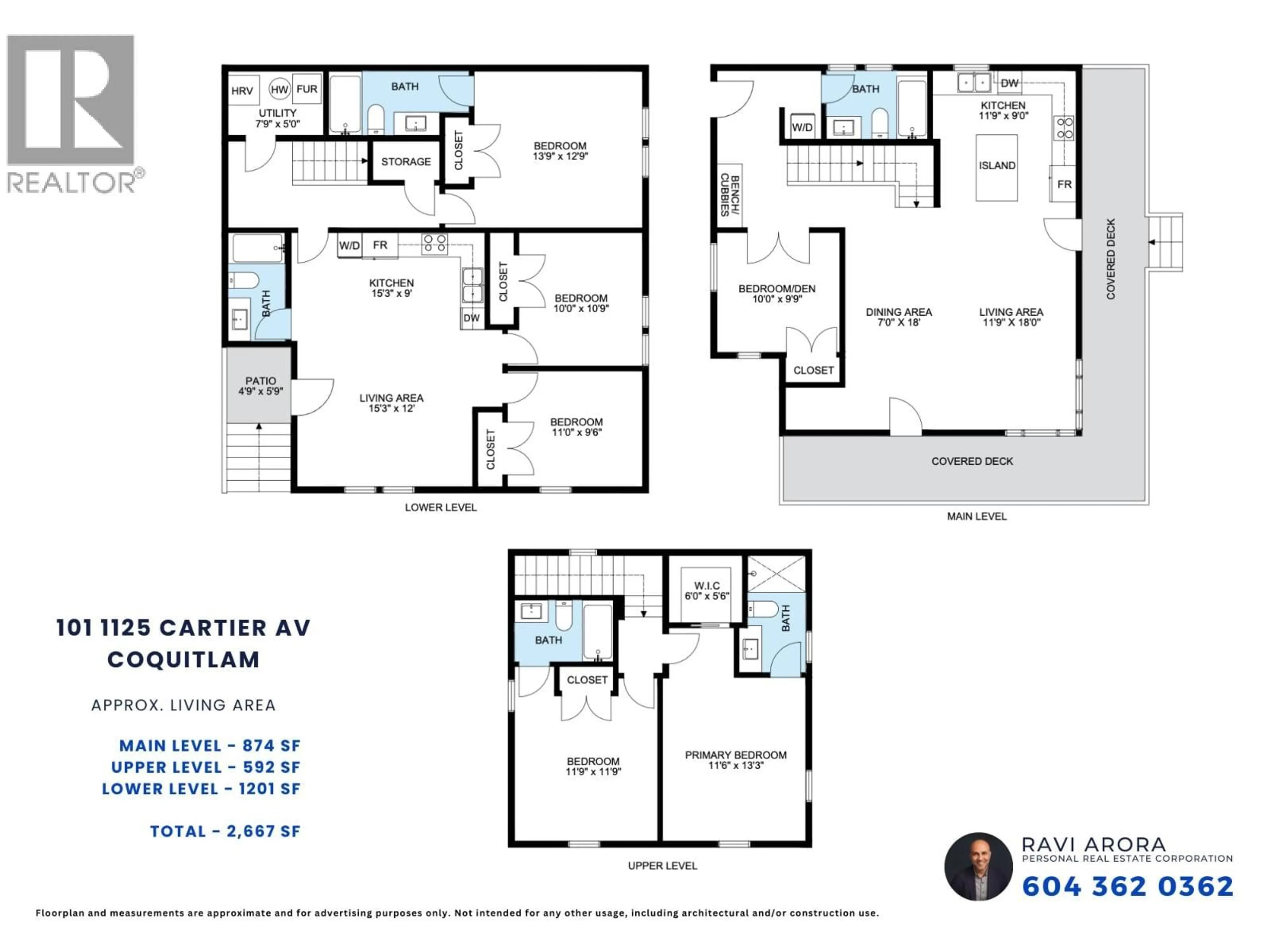 Floor plan for 101 - 1125 CARTIER AVENUE, Coquitlam British Columbia V3K2C1