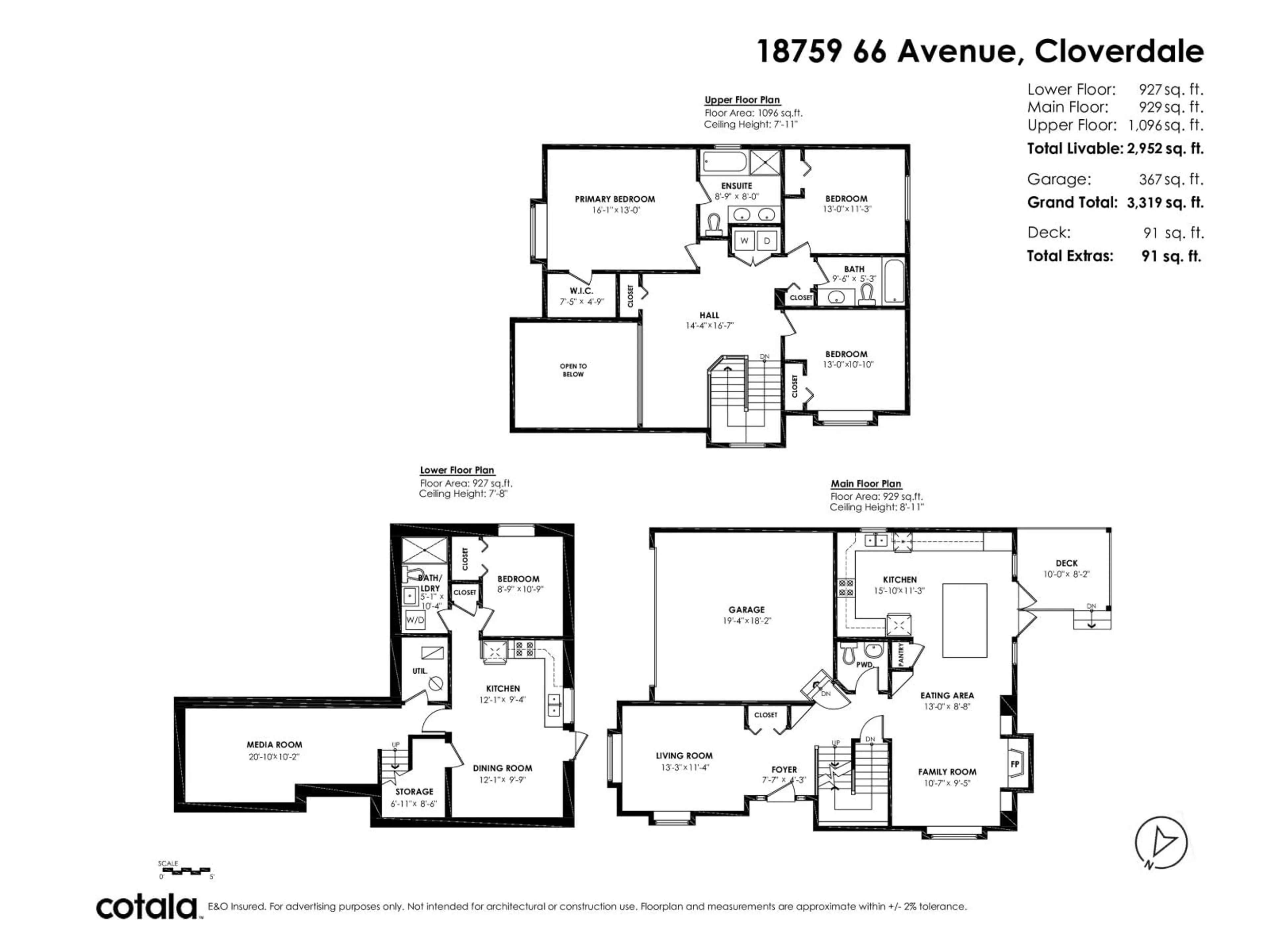 Floor plan for 18759 66 AVENUE, Surrey British Columbia V3S0T1