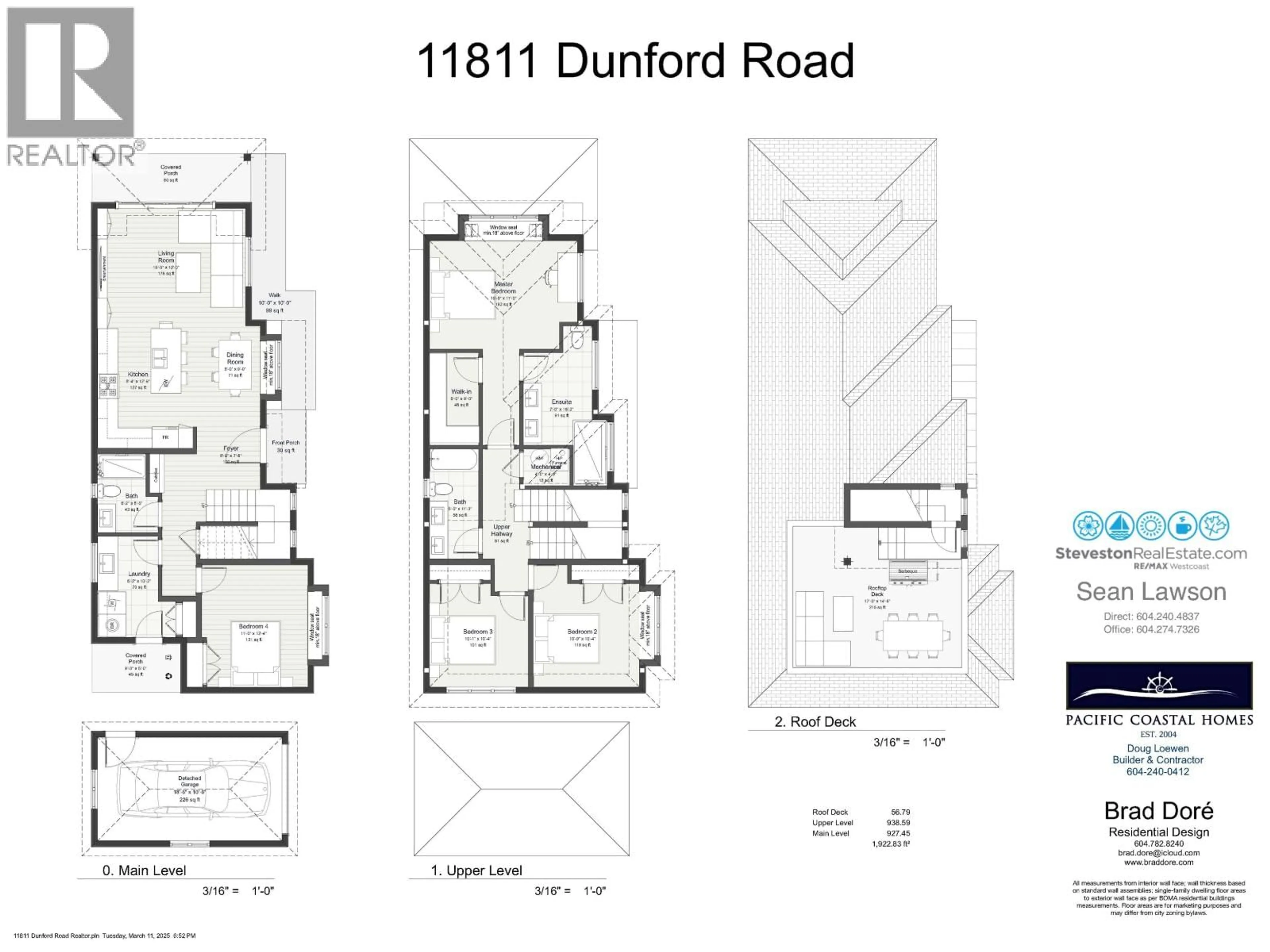 Floor plan for 11811 DUNFORD ROAD, Richmond British Columbia V7E3M6
