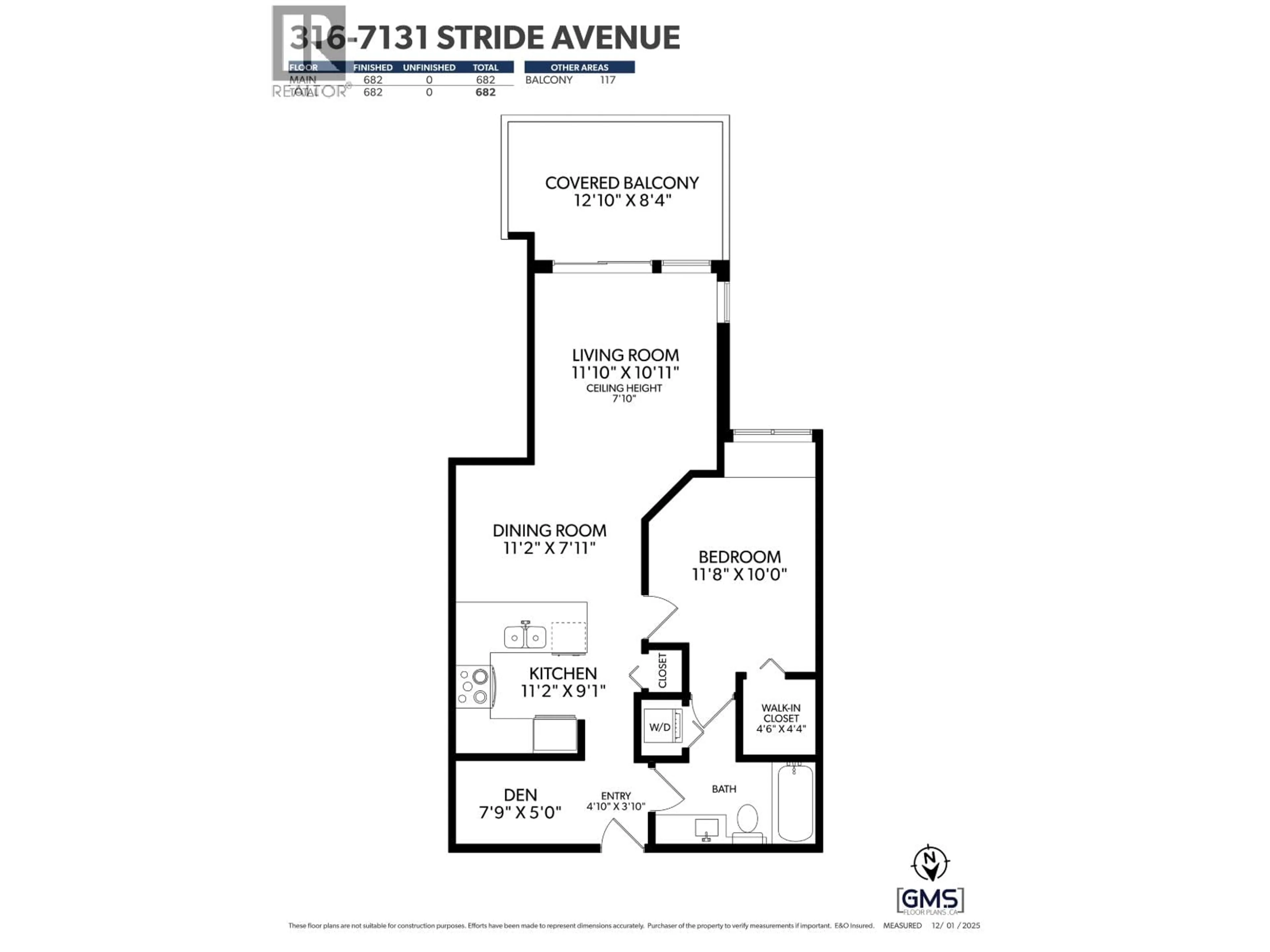 Floor plan for 316 - 7131 STRIDE AVENUE, Burnaby British Columbia V3N0E3
