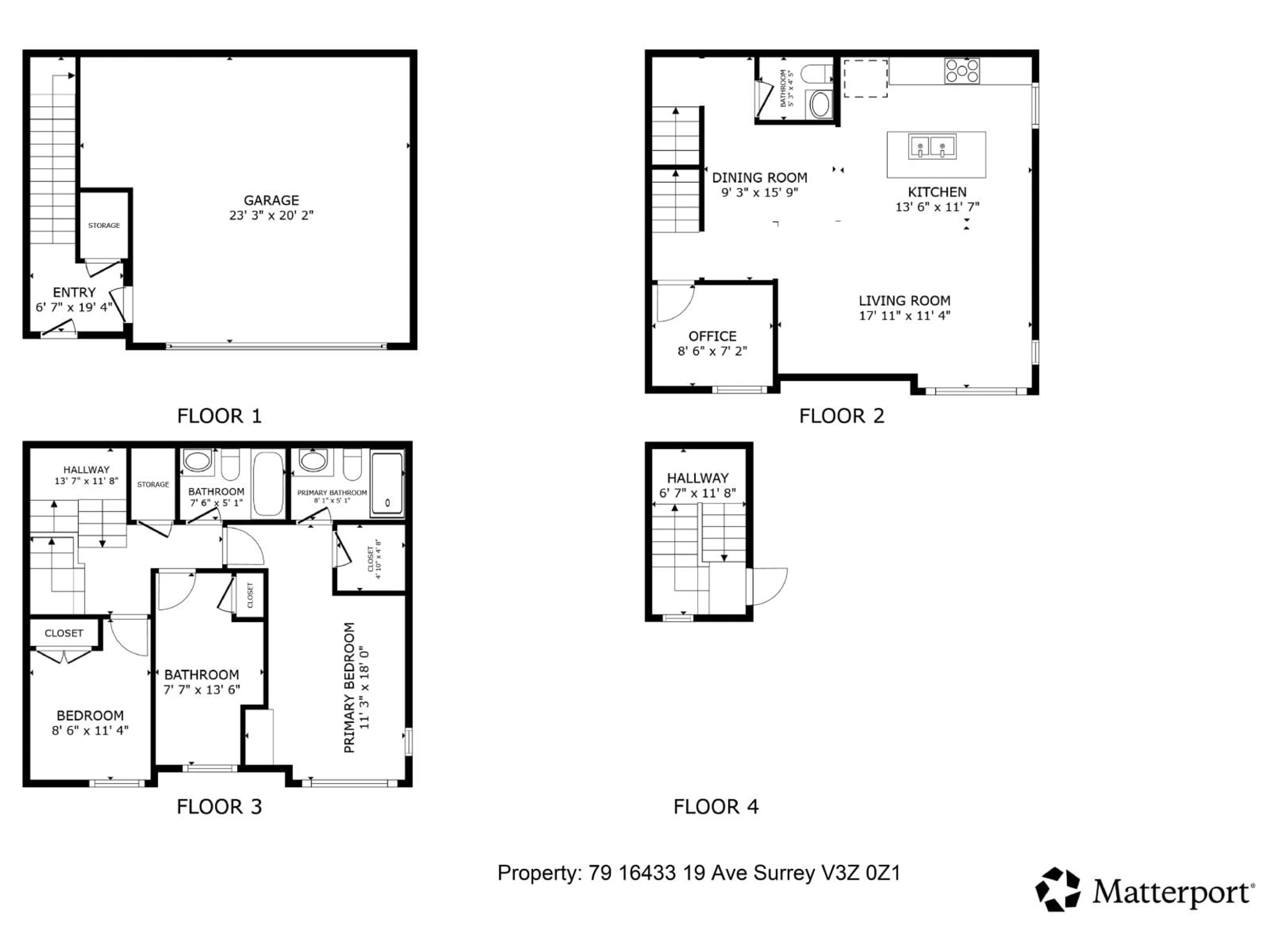 Floor plan for 79 - 16433 19 AVENUE, Surrey British Columbia V3Z0Z1