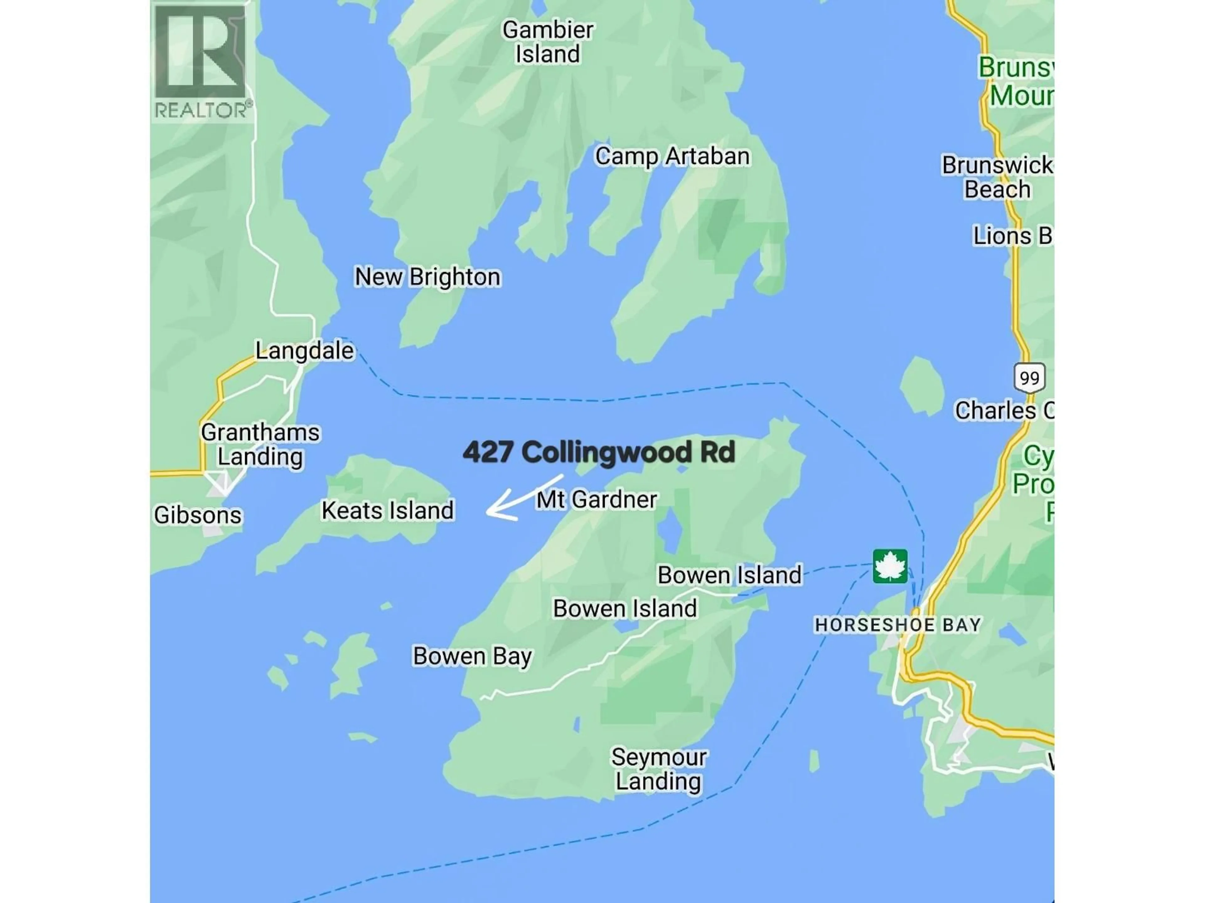 Picture of a map for 427 COLLINGWOOD ROAD, Keats Island British Columbia V0N1V0