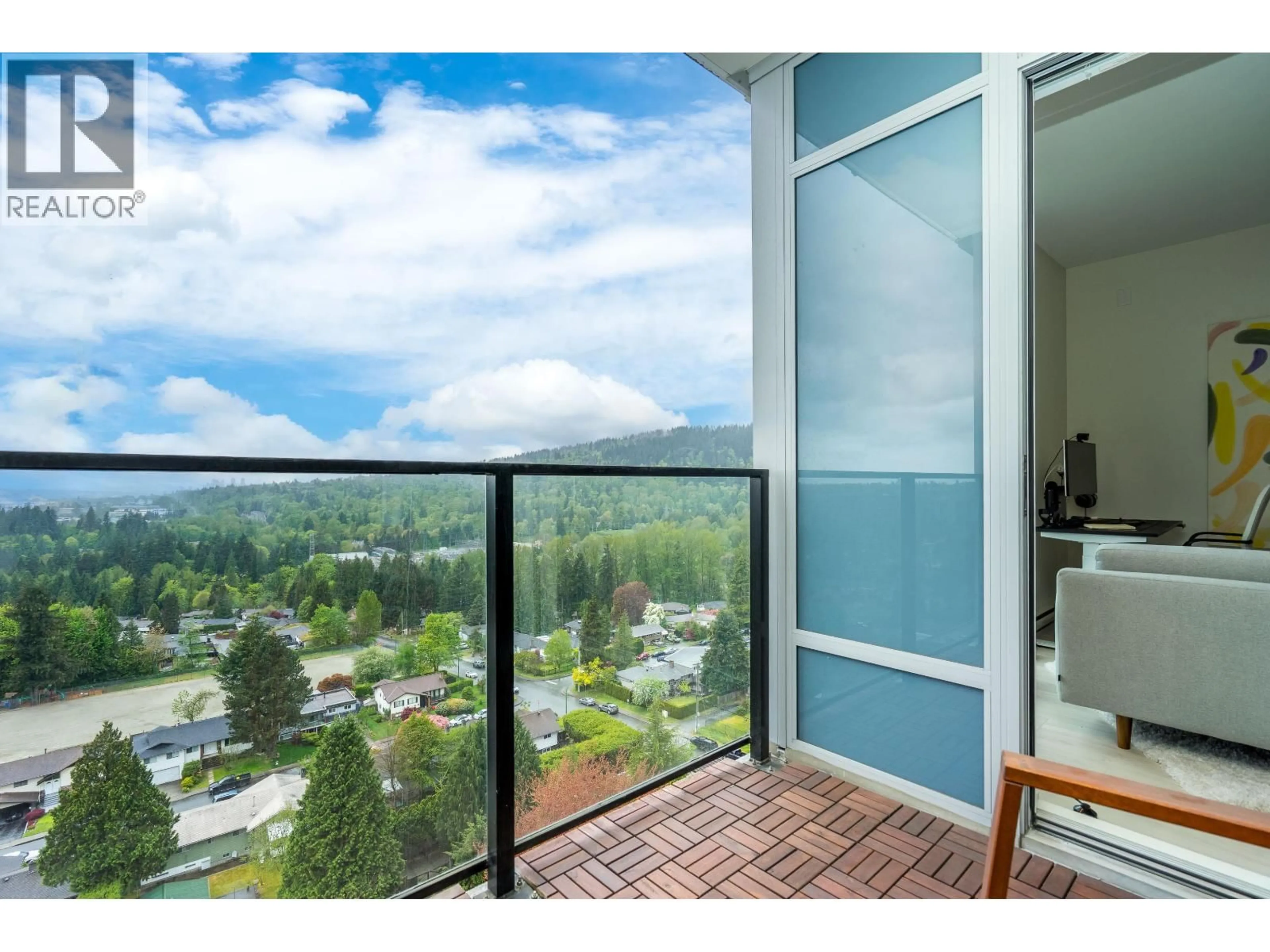 Balcony in the apartment, water/lake/river/ocean view for 1303 - 691 NORTH ROAD, Coquitlam British Columbia V3J0H9