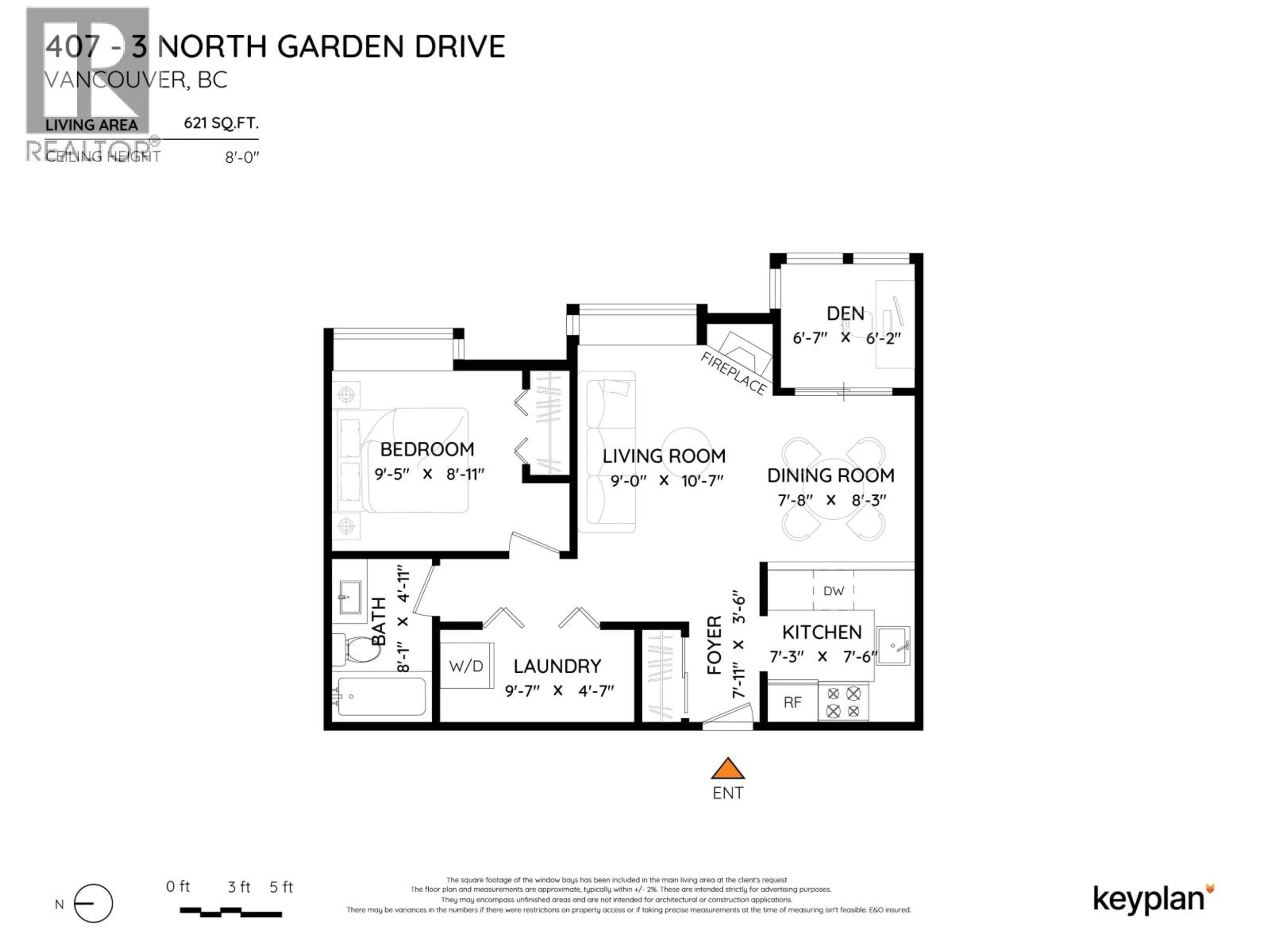 Floor plan for 407 - 3 GARDEN DRIVE, Vancouver British Columbia V5L5C6