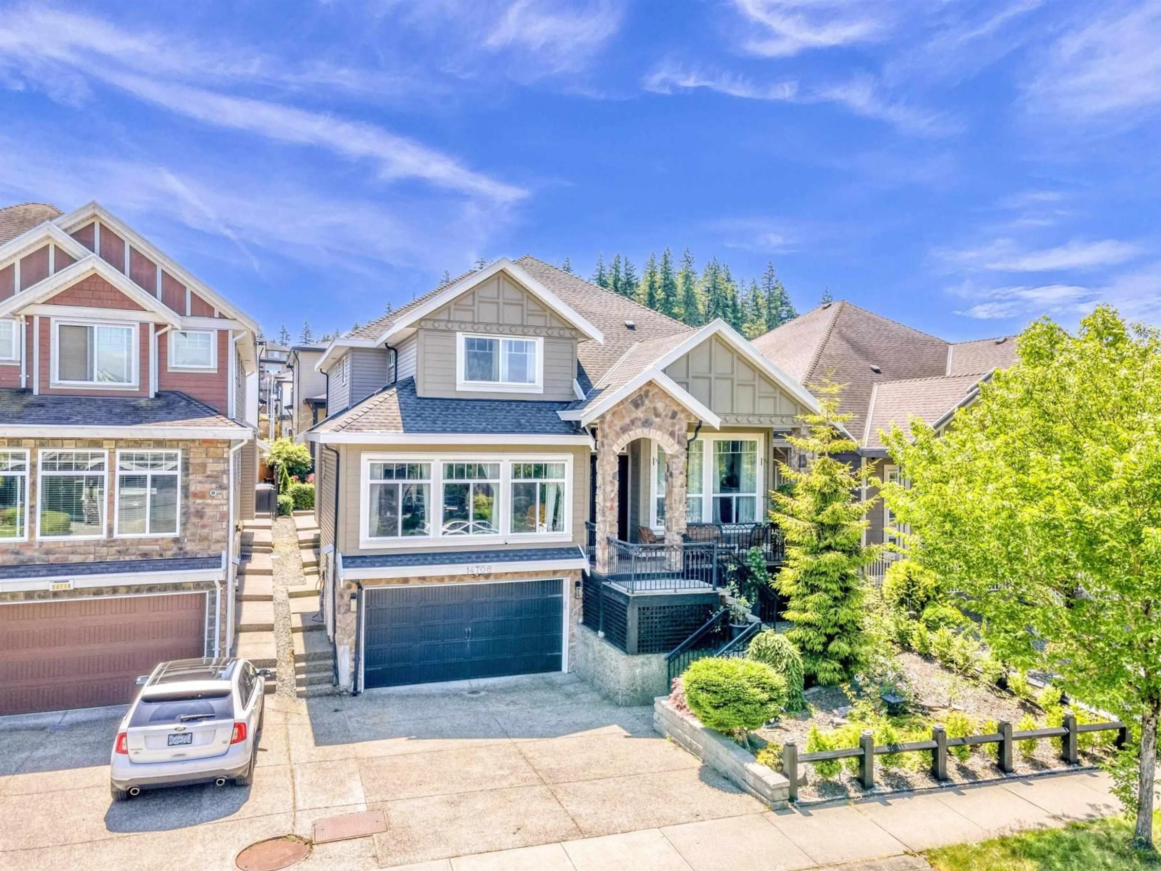 A pic from outside/outdoor area/front of a property/back of a property/a pic from drone, street for 14706 63 AVE, Surrey British Columbia V3S3T1