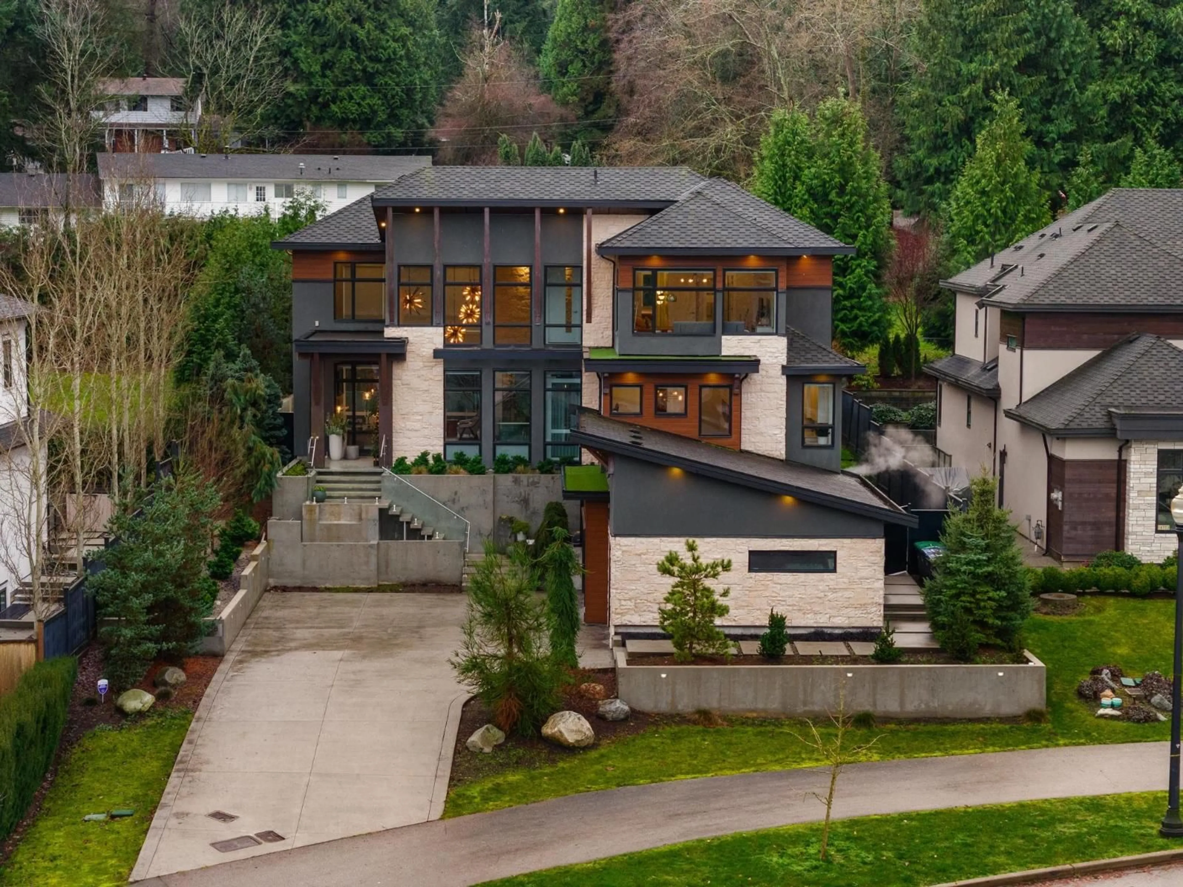 A pic from outside/outdoor area/front of a property/back of a property/a pic from drone, street for 16728 MCNAIR DRIVE, Surrey British Columbia V3Z0P9