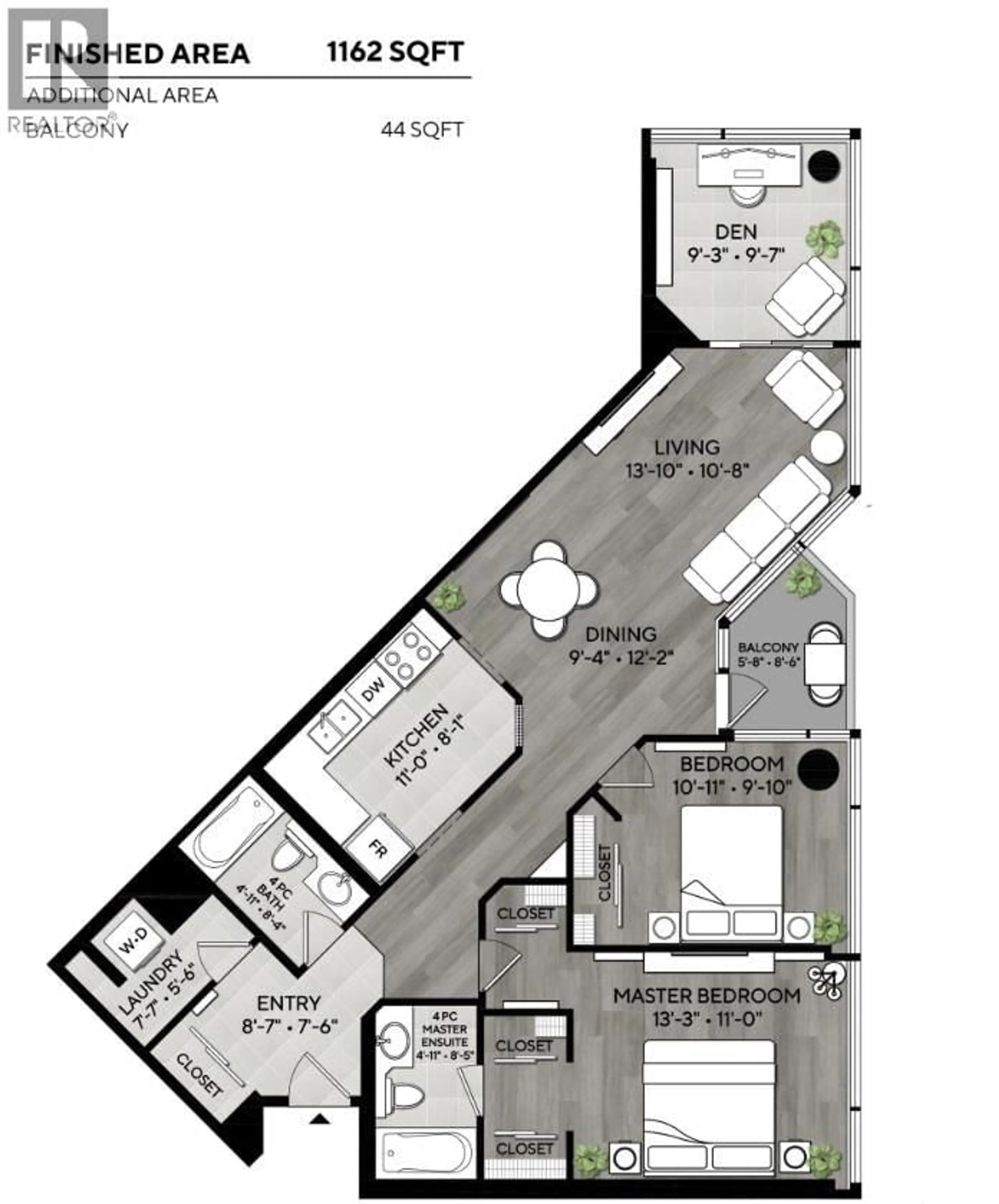 Floor plan for 1201 - 1050 BURRARD STREET, Vancouver British Columbia V6Z2S3