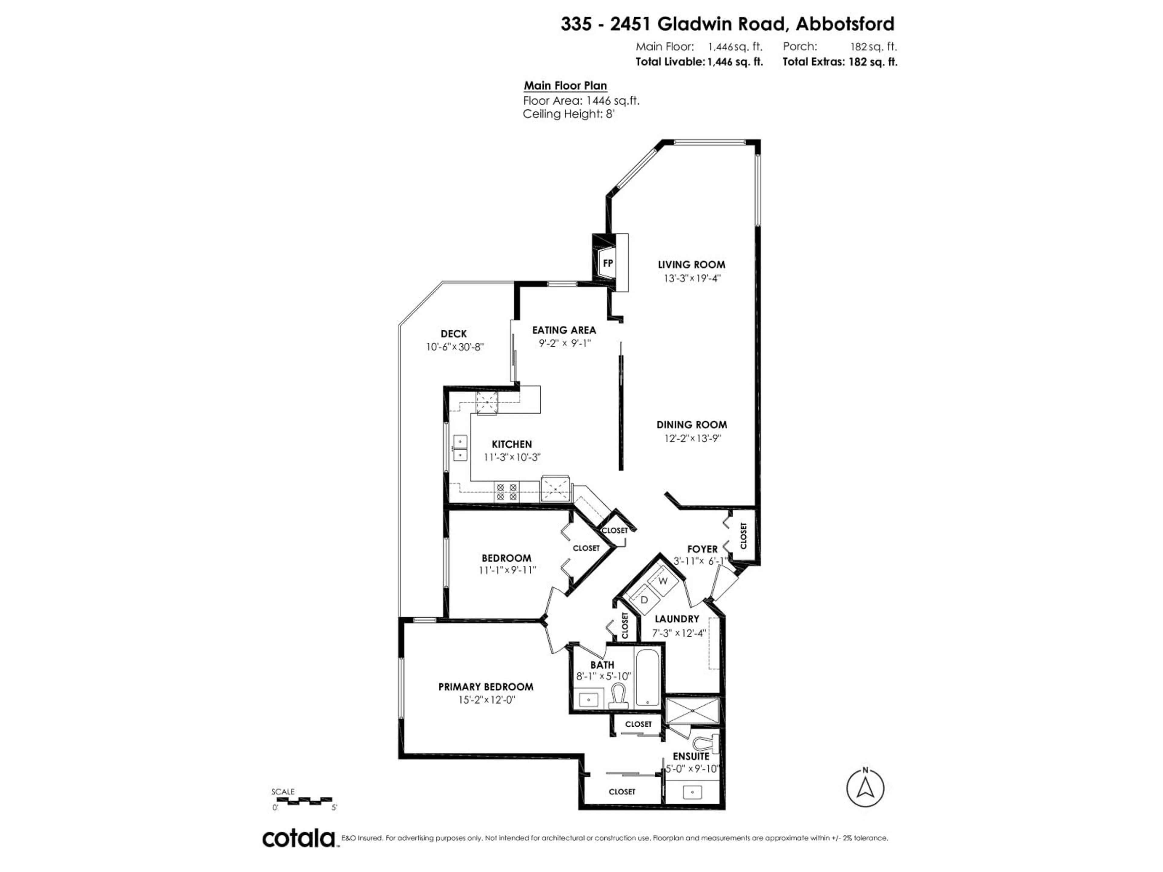 Floor plan for 335 - 2451 GLADWIN ROAD, Abbotsford British Columbia V2T3N8