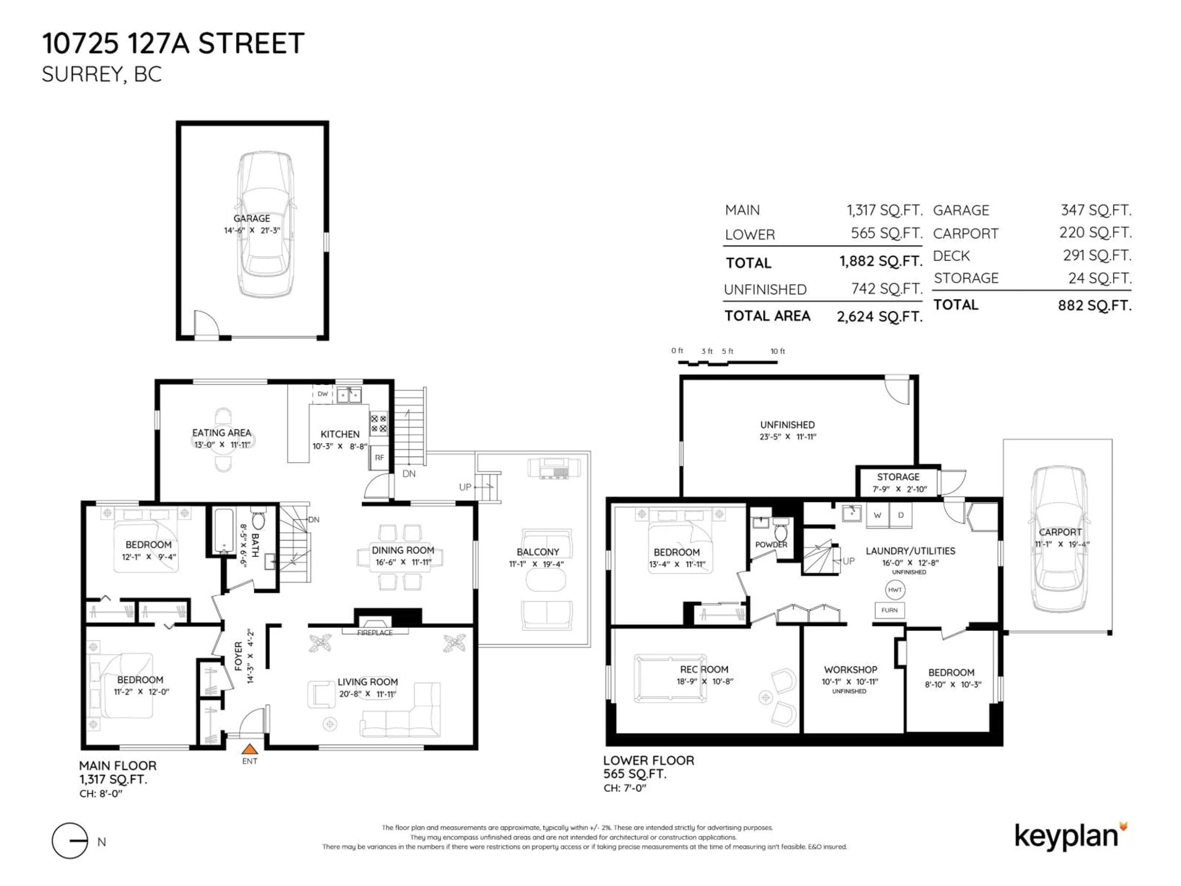 Floor plan for 10725 127A STREET, Surrey British Columbia V3V5L7