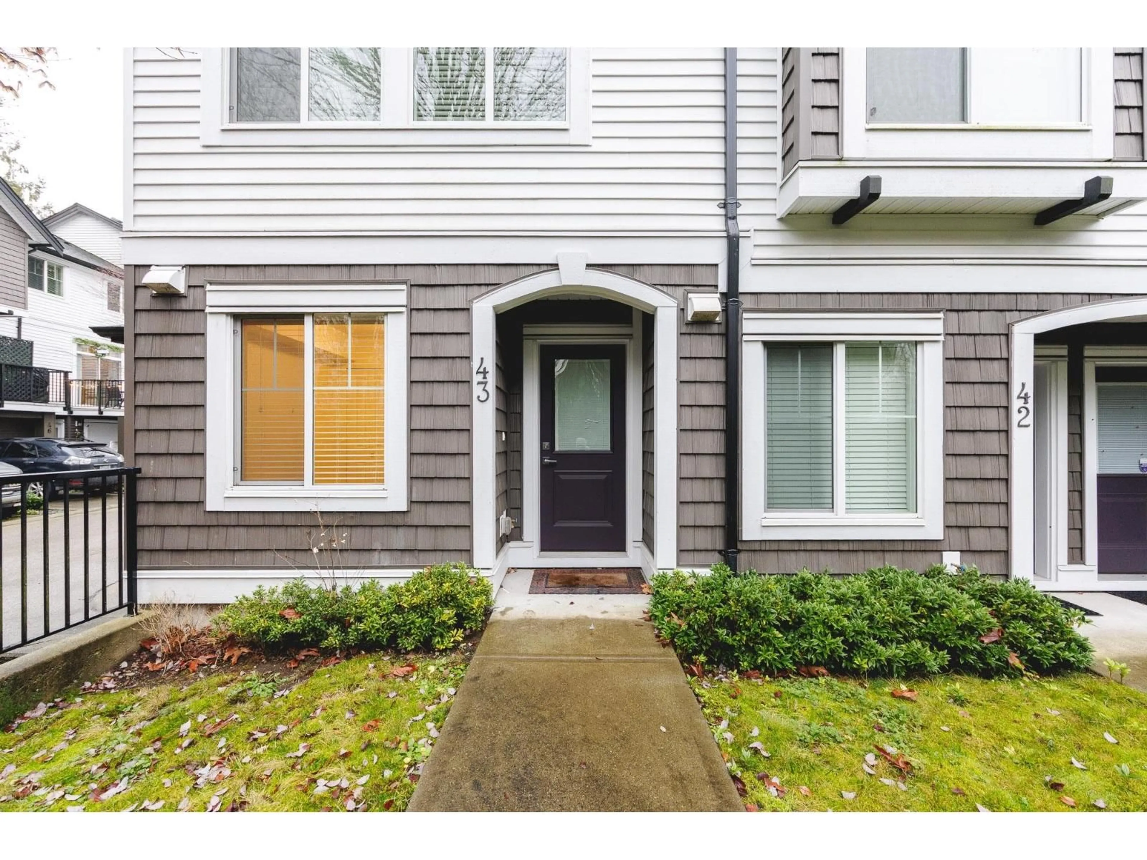 Home with vinyl exterior material, street for 43 - 14271 60 AVENUE, Surrey British Columbia V3X2N4