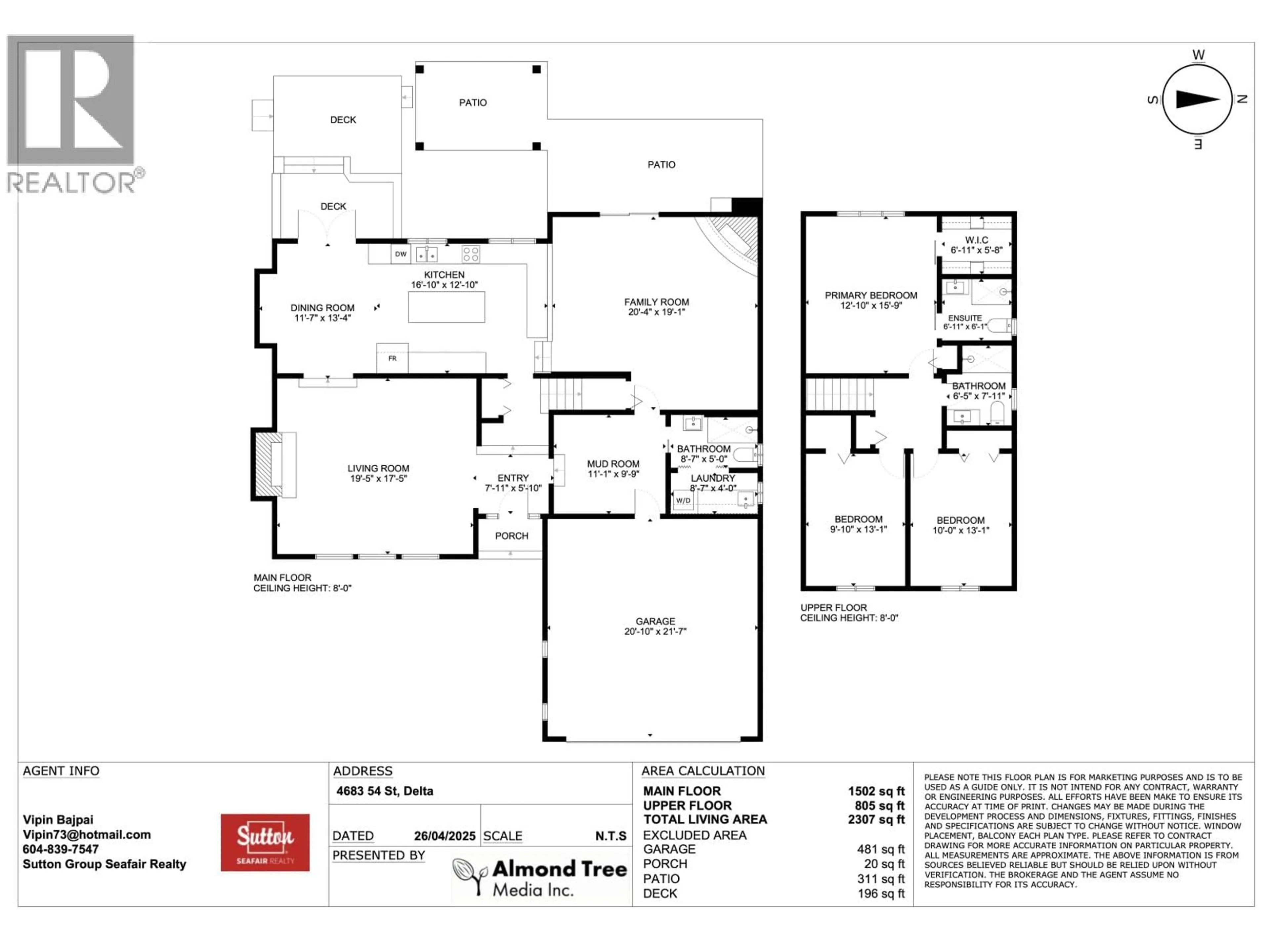 Floor plan for 4683 54 STREET, Delta British Columbia V4K3Y5