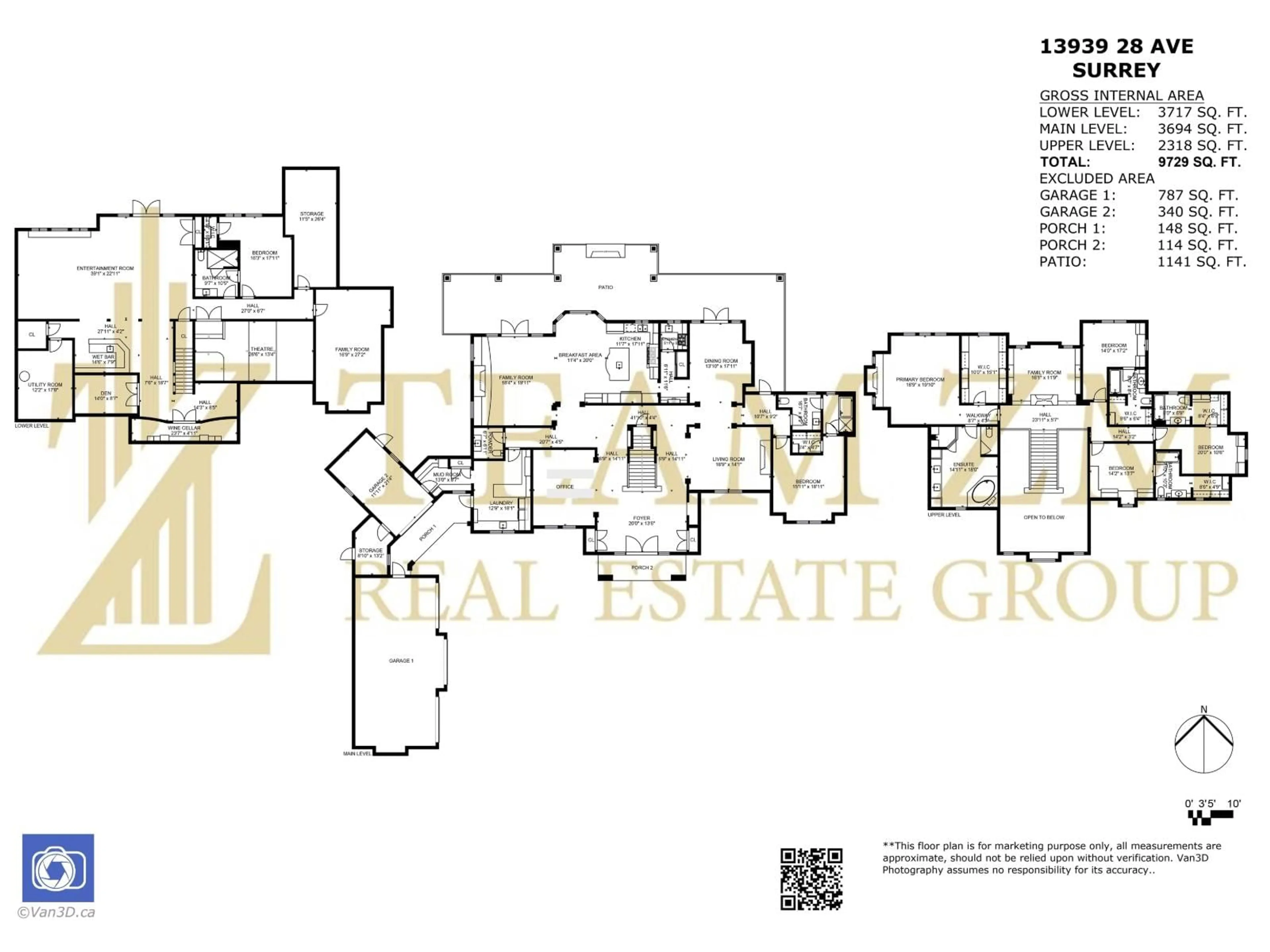 Floor plan for 13939 28 AVENUE, Surrey British Columbia V4P1T5