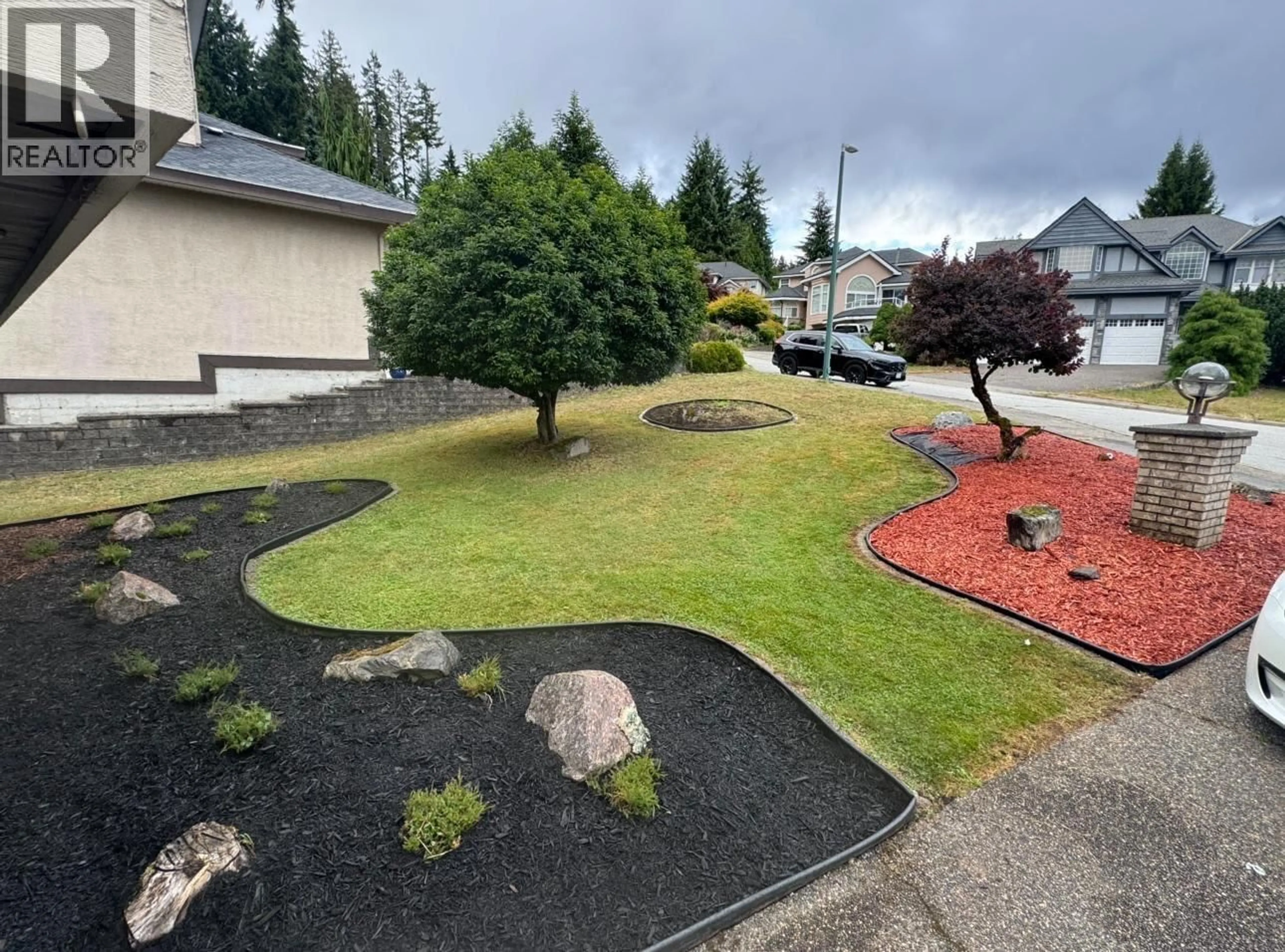 A pic from outside/outdoor area/front of a property/back of a property/a pic from drone, street for 1516 WHITEBARK PLACE, Coquitlam British Columbia V3E2V8