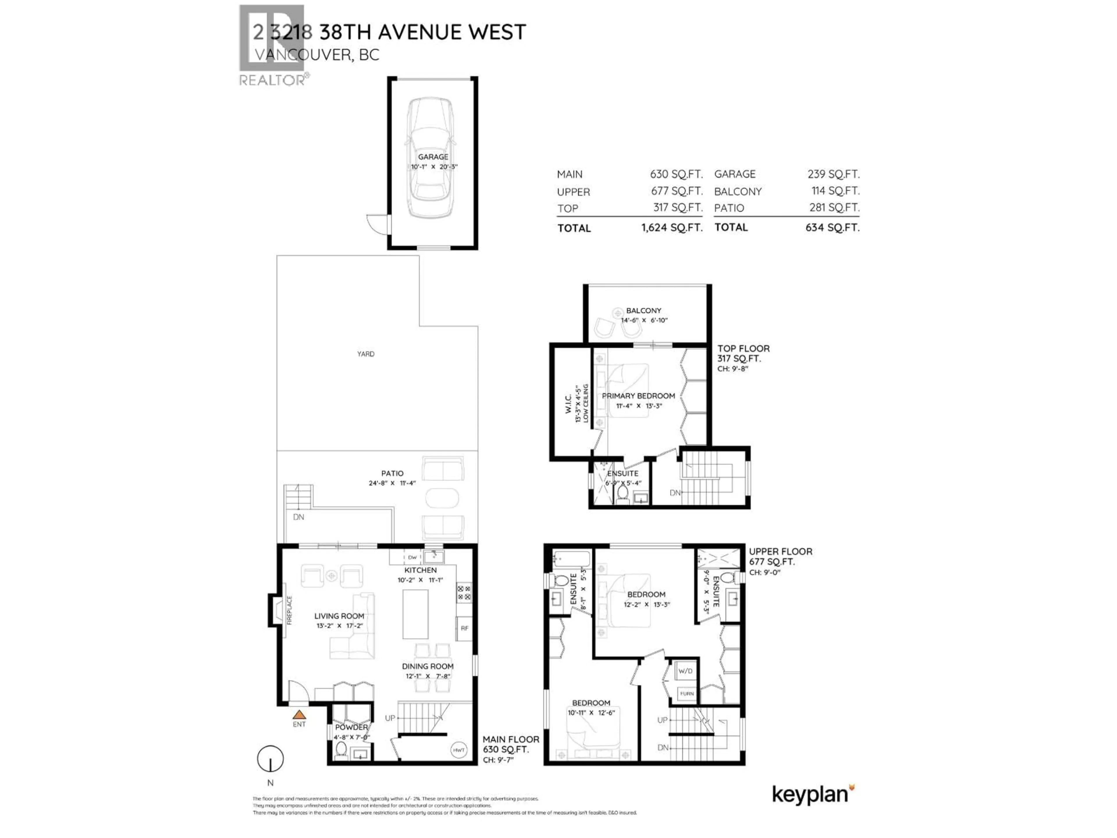 Floor plan for 2 - 3218 38TH AVENUE, Vancouver British Columbia V6N2X6