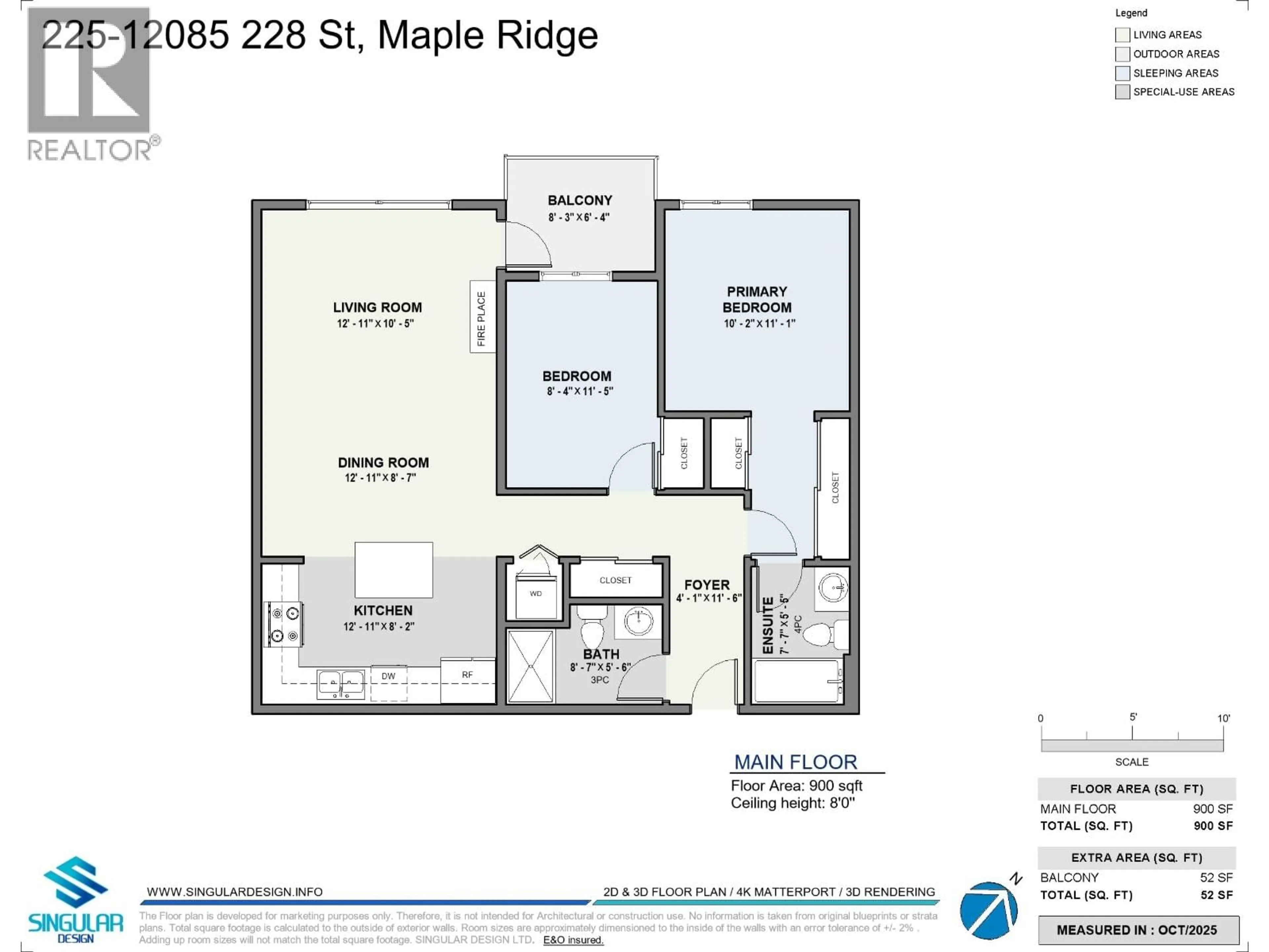 Floor plan for 225 - 12085 228 STREET, Maple Ridge British Columbia V2X6M2