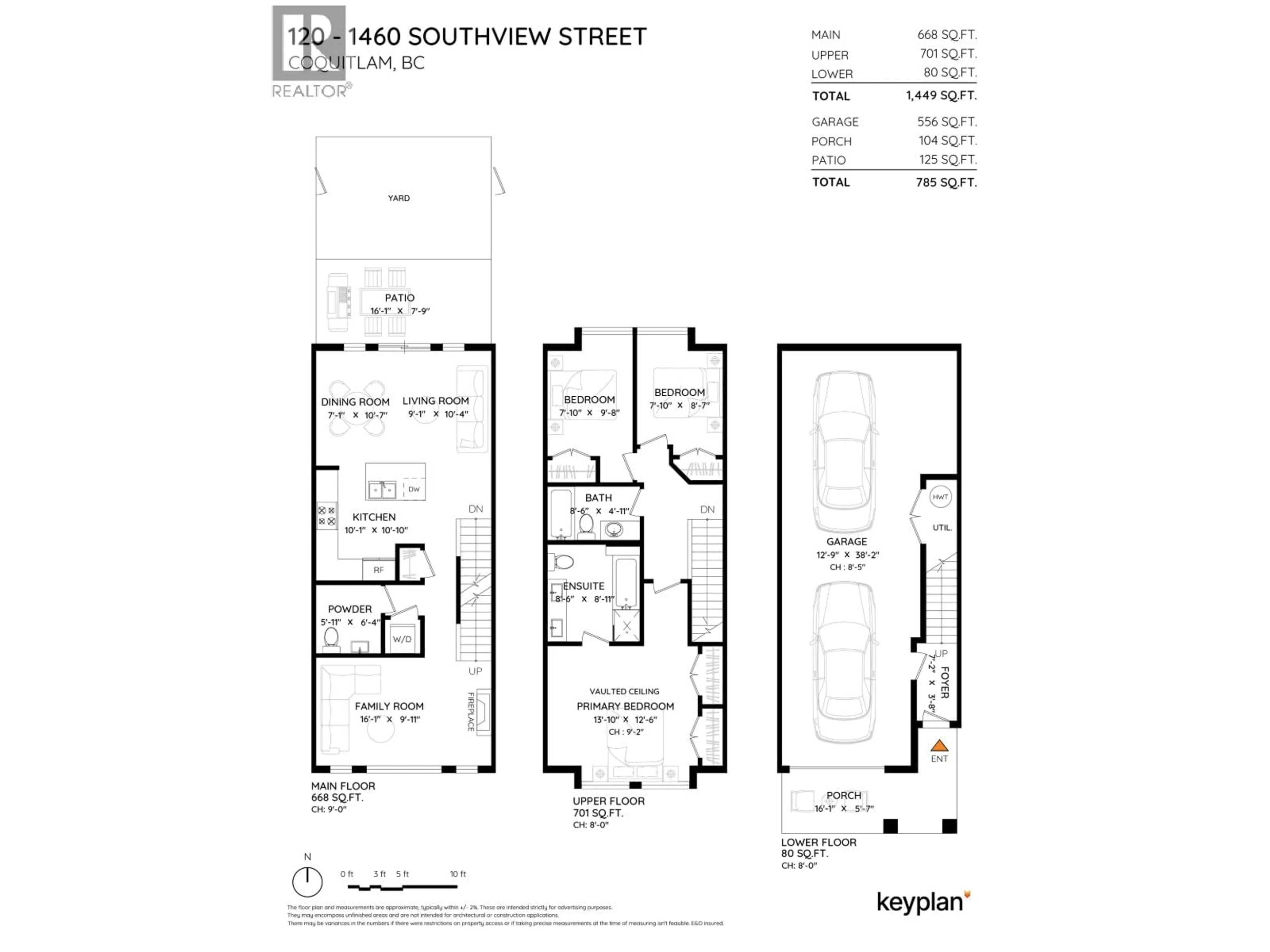 Floor plan for 120 - 1460 SOUTHVIEW STREET, Coquitlam British Columbia V3E0G6