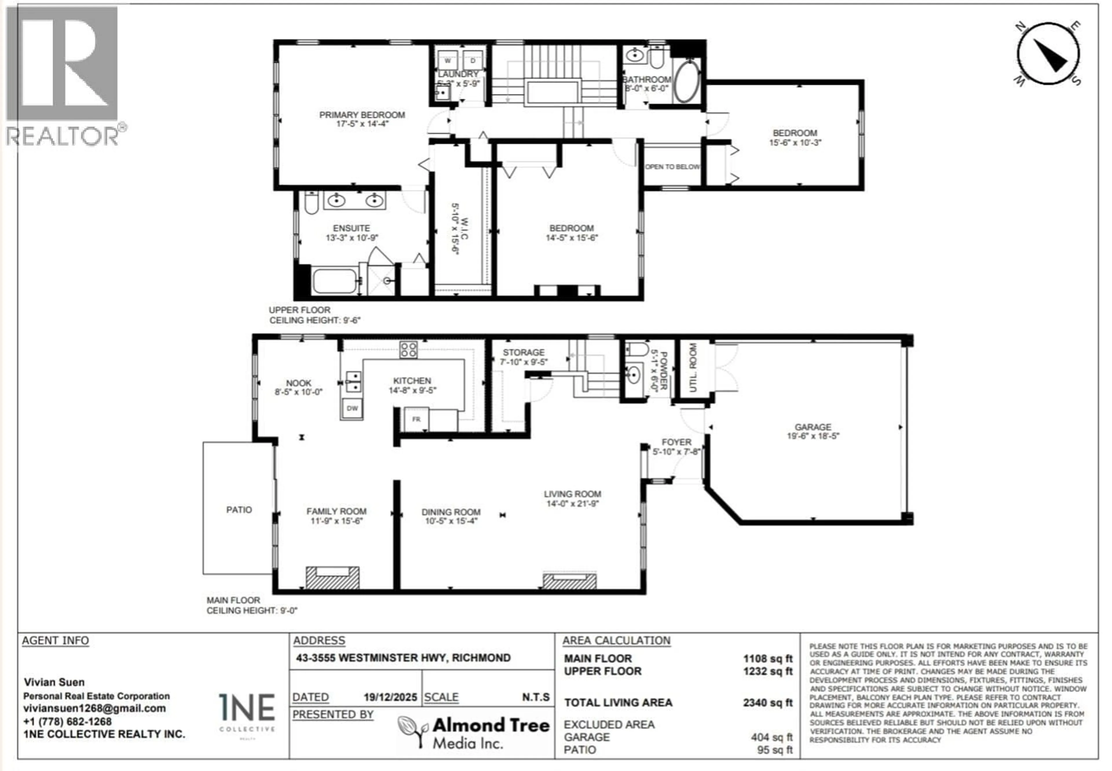 Floor plan for 43 - 3555 WESTMINSTER HIGHWAY, Richmond British Columbia V7C5P6