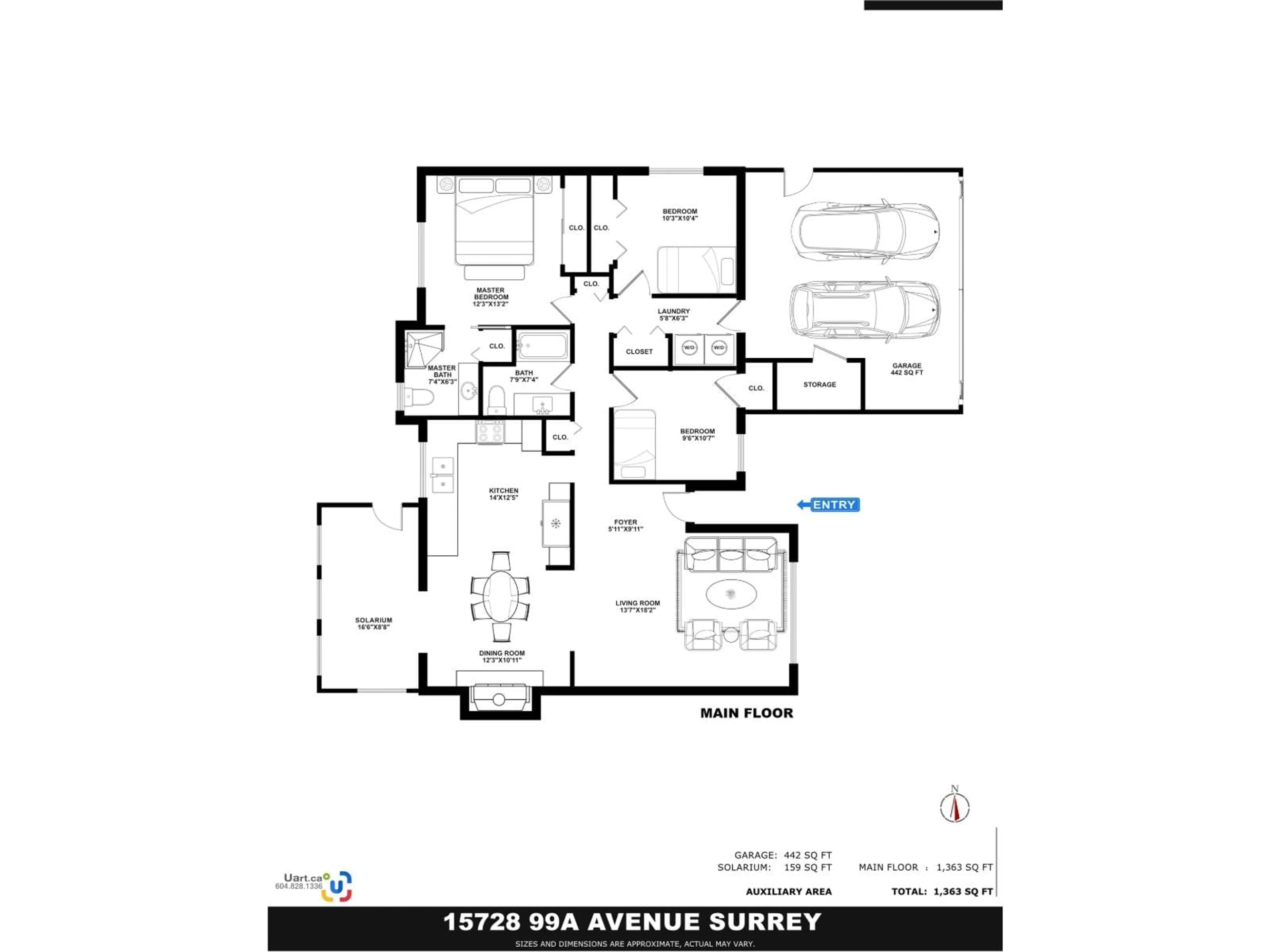 Floor plan for 15728 99A AVENUE, Surrey British Columbia V4N2A9