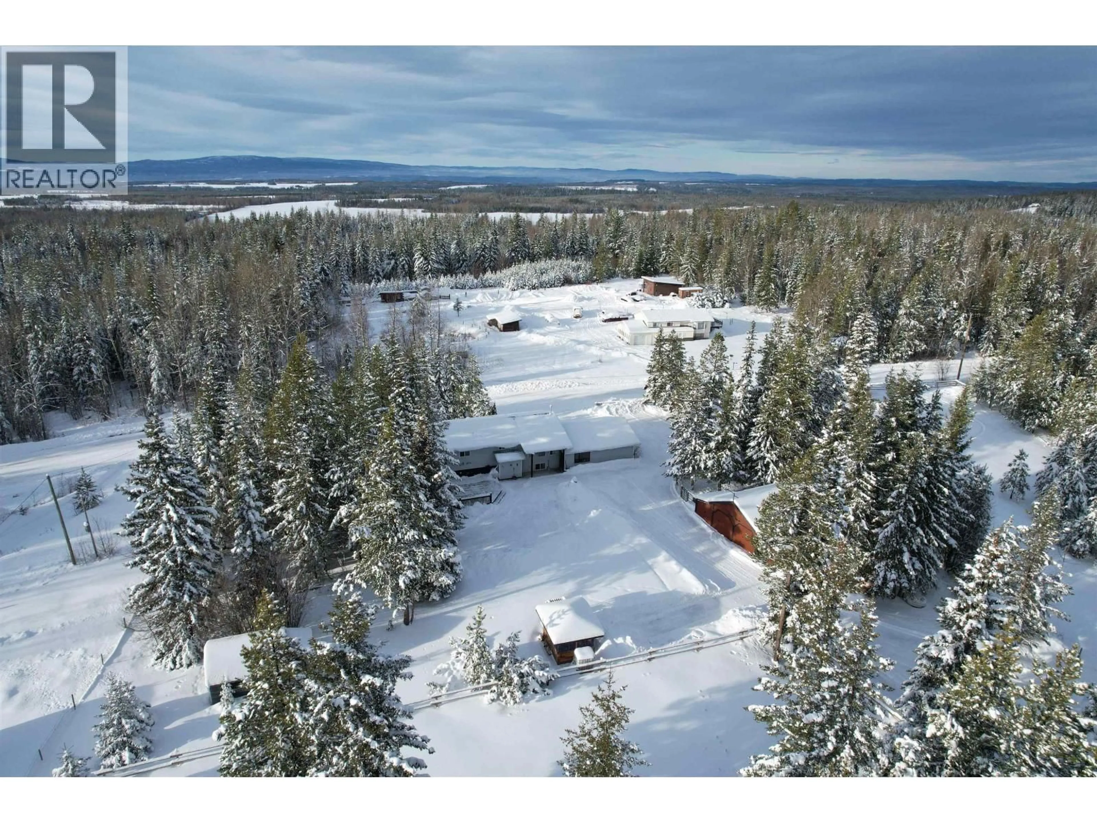 A pic from outside/outdoor area/front of a property/back of a property/a pic from drone, forest/trees view for 4778 SOUTHWOOD ROAD, Quesnel British Columbia V2J6X6