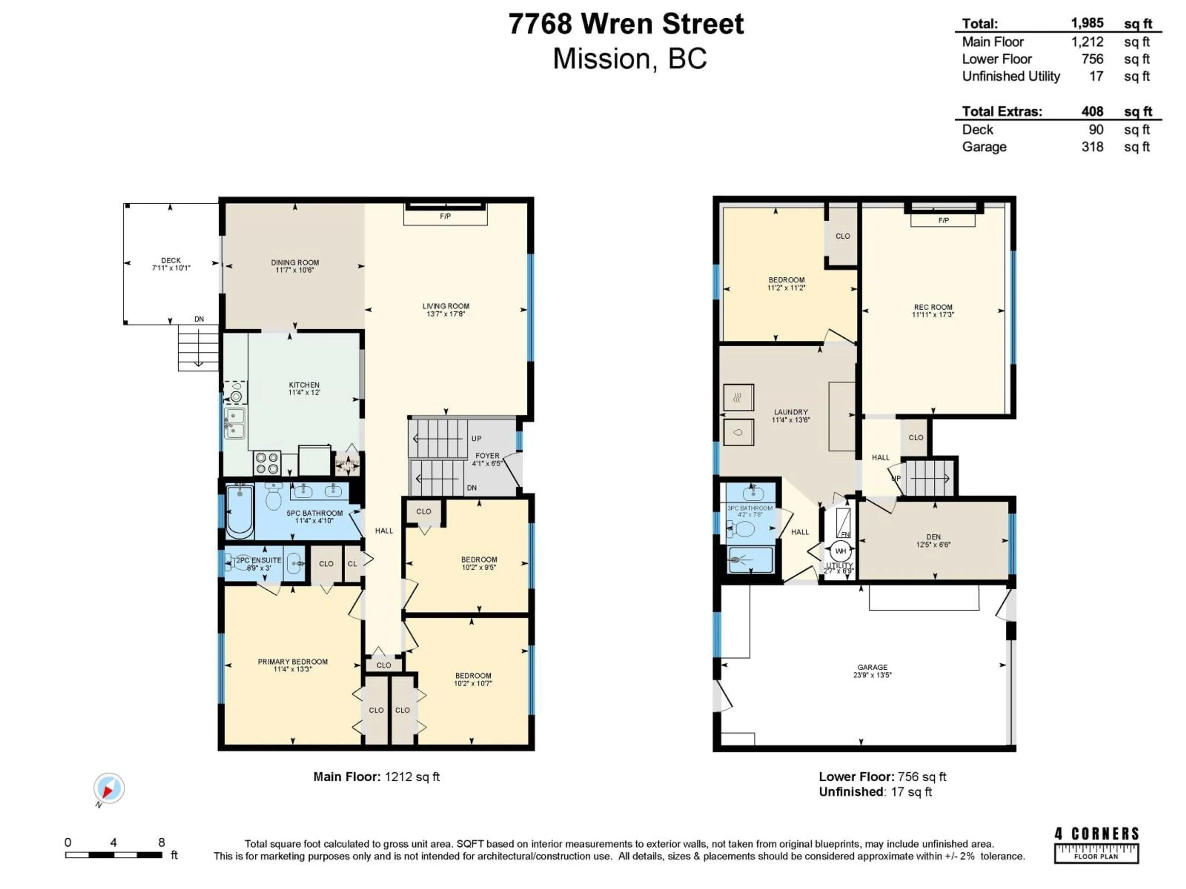 Floor plan for 7768 WREN STREET, Mission British Columbia V2V3C4
