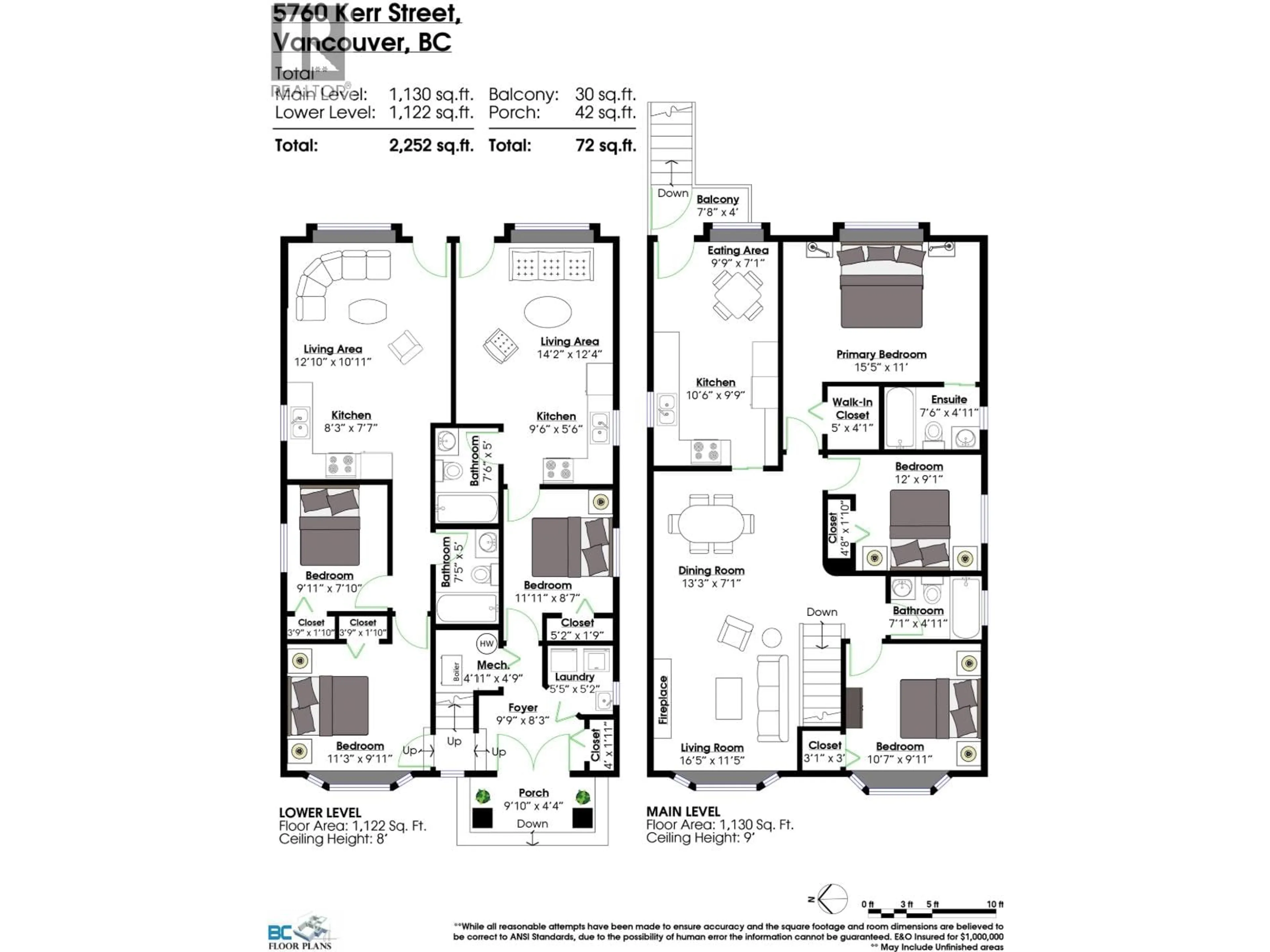 Floor plan for 5760 KERR STREET, Vancouver British Columbia V5R4B7