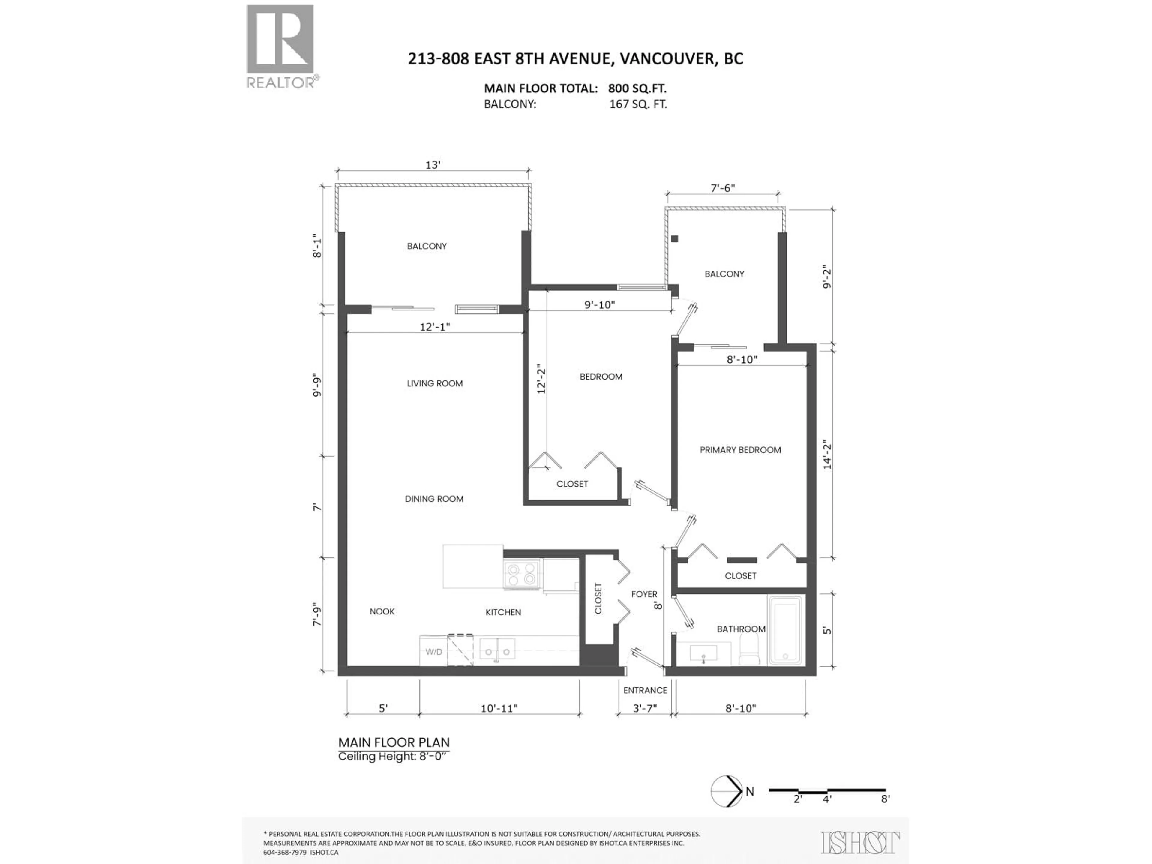 Floor plan for 213 - 808 8TH AVENUE, Vancouver British Columbia V5T1T5