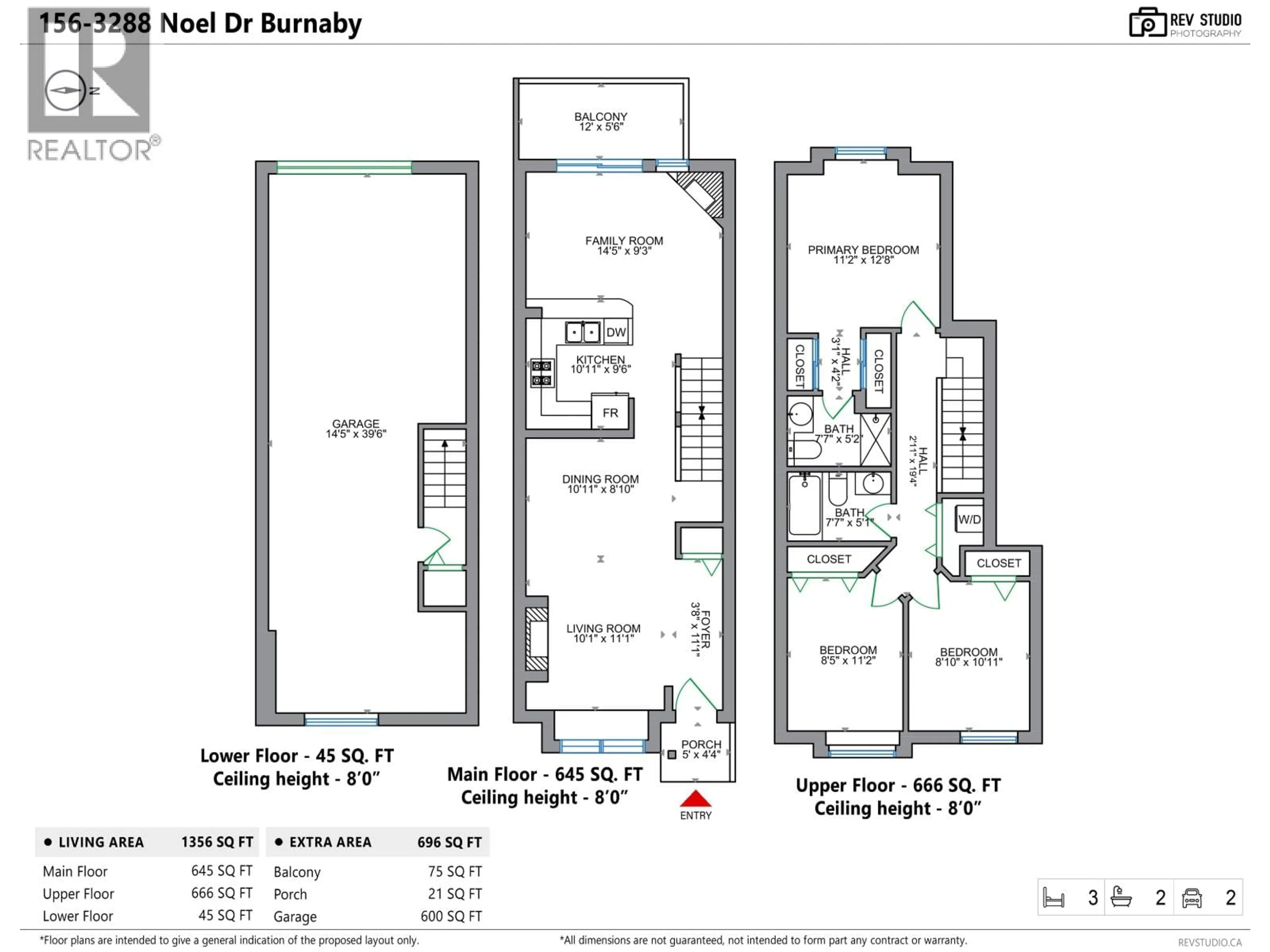 Floor plan for 156 - 3288 NOEL DRIVE, Burnaby British Columbia V3J1J8