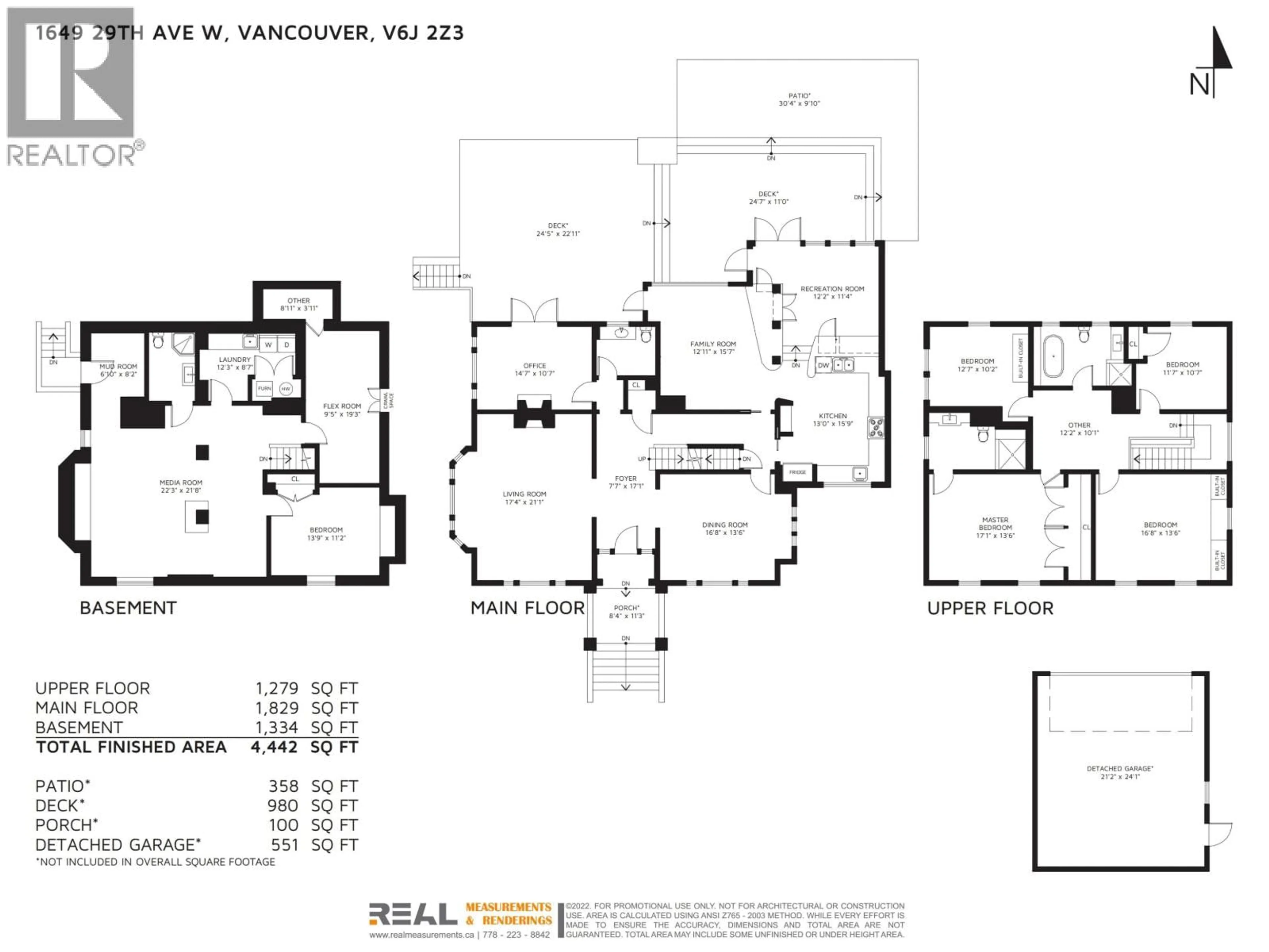 Floor plan for 1649 29TH AVENUE, Vancouver British Columbia V6J2Z3