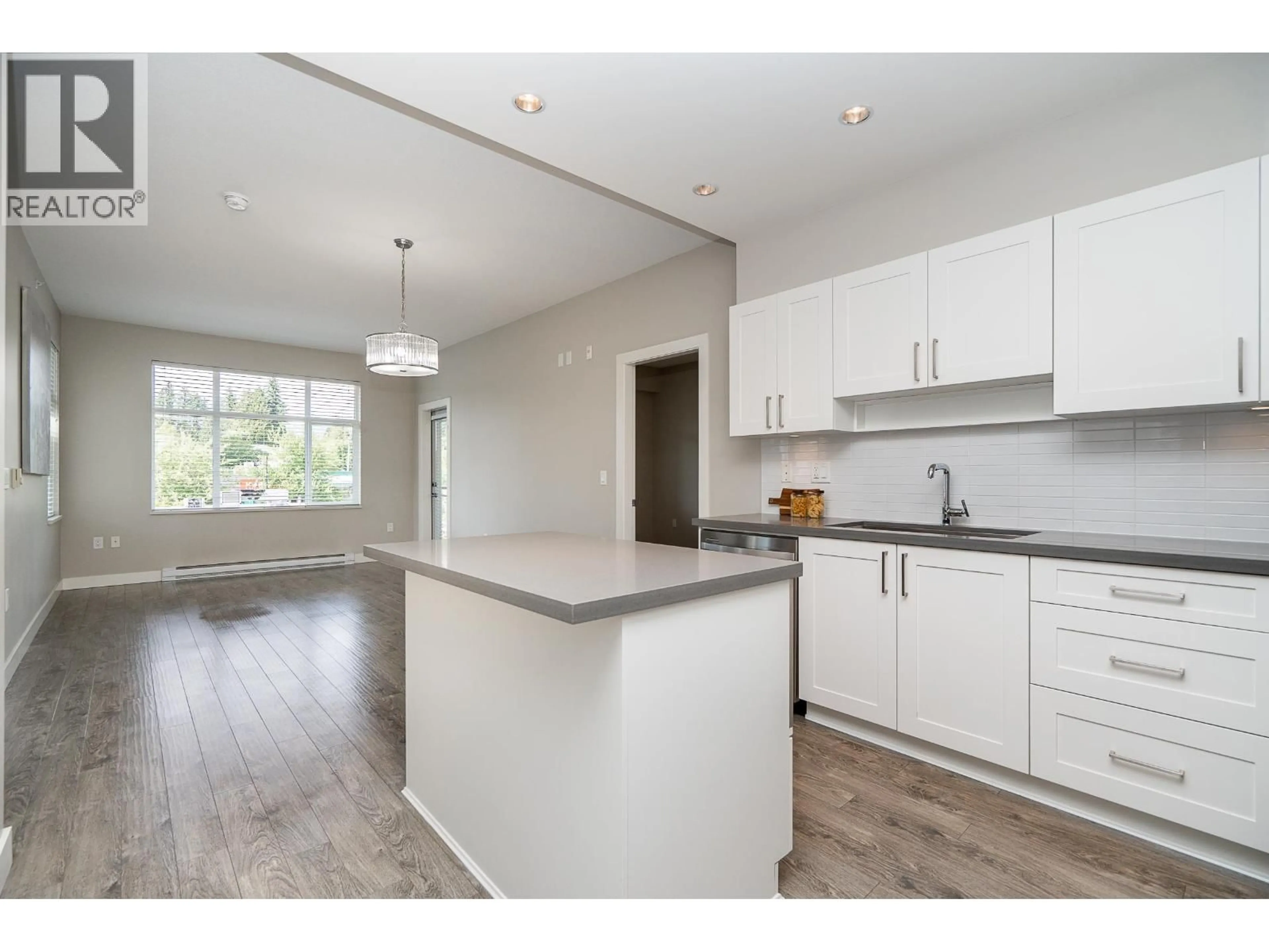 Open concept kitchen, wood/laminate floor for 2410 - 963 CHARLAND AVENUE, Coquitlam British Columbia V3K0E2