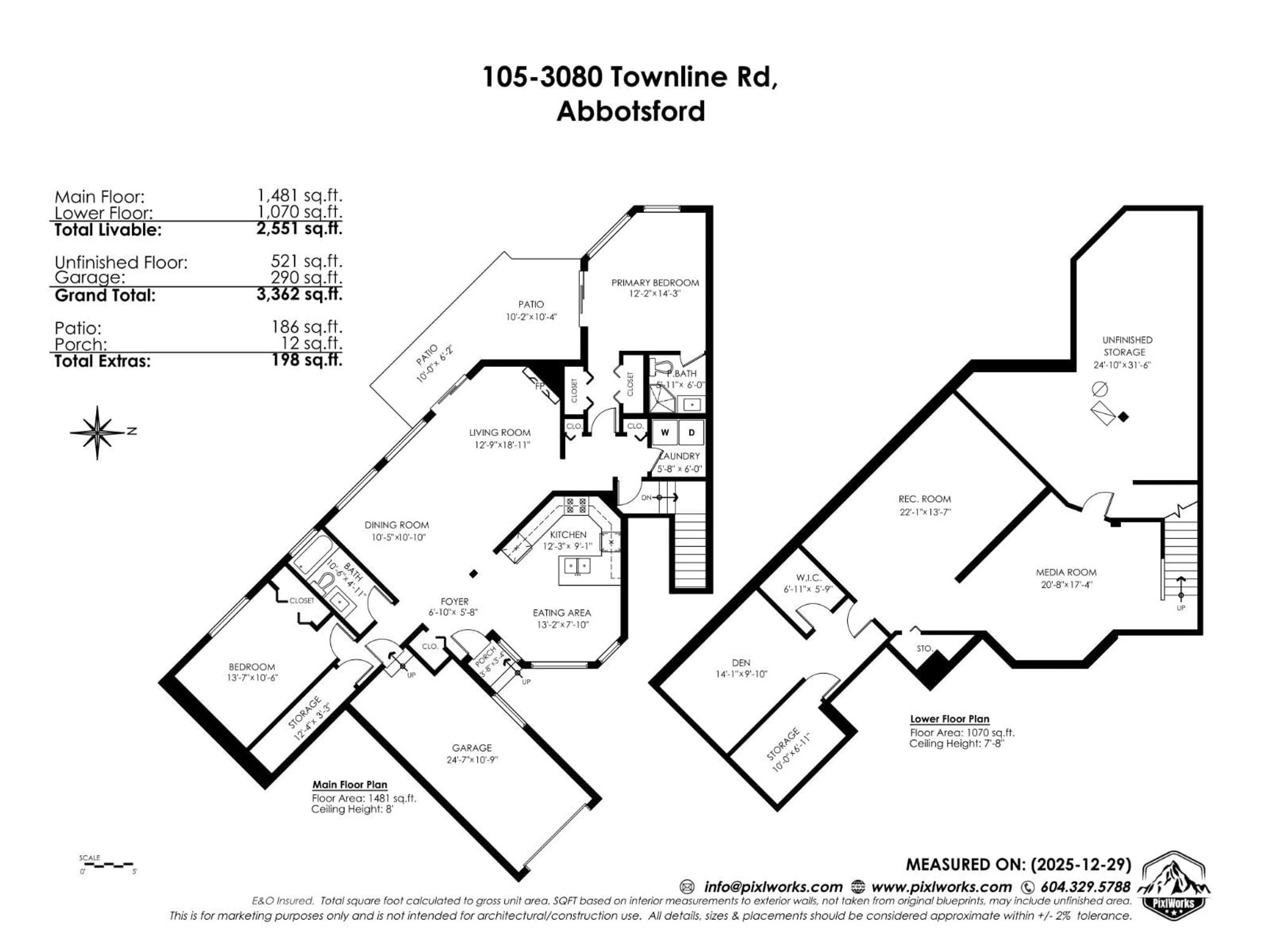Floor plan for 105 - 3080 TOWNLINE ROAD, Abbotsford British Columbia V2T5M2