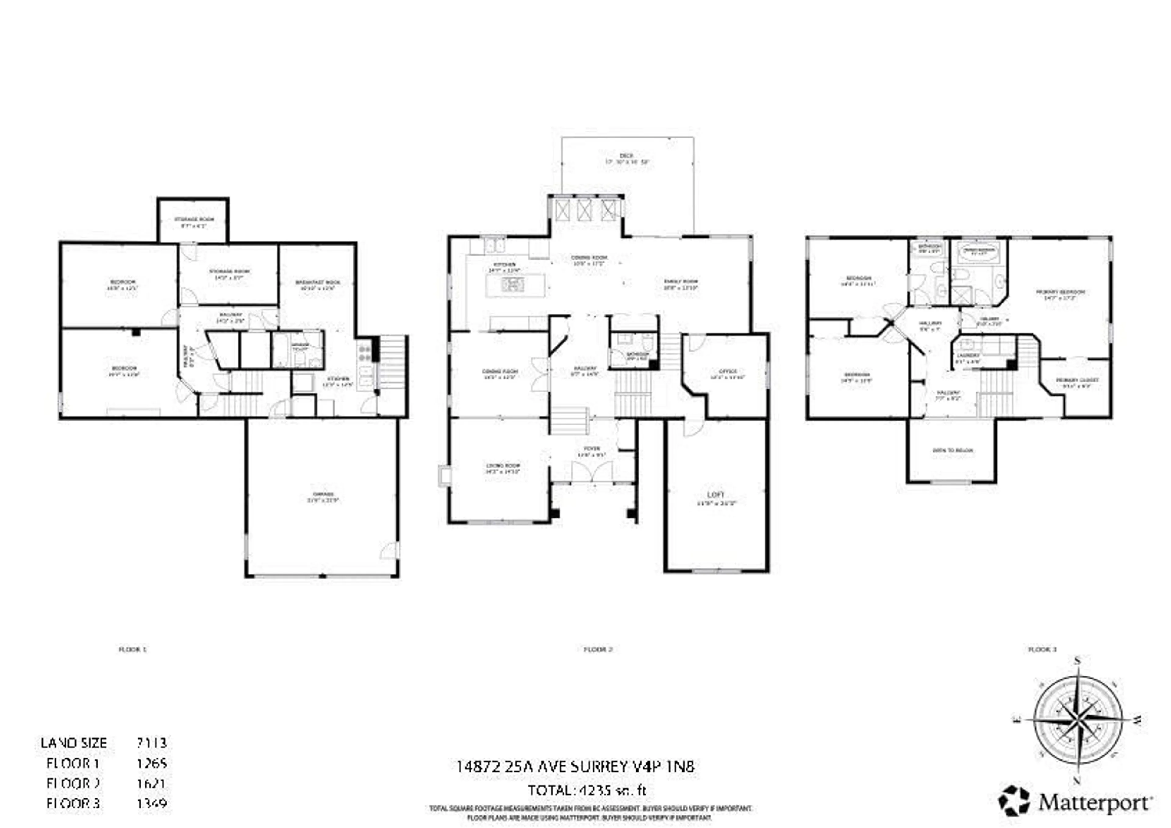 Floor plan for 14872 25A AVENUE, Surrey British Columbia V4P1N8