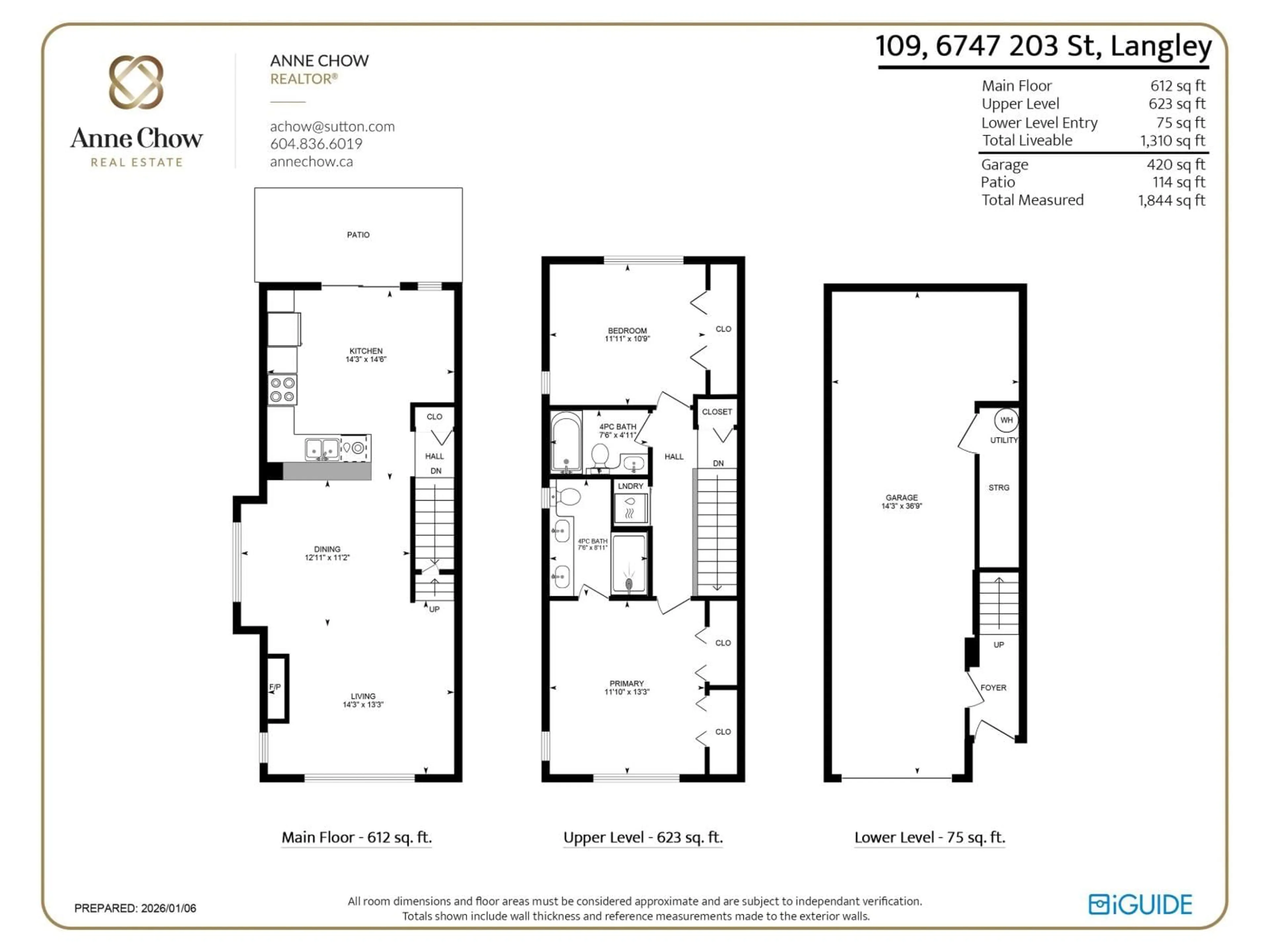 Floor plan for 109 - 6747 203 STREET, Langley British Columbia V2Y3B5