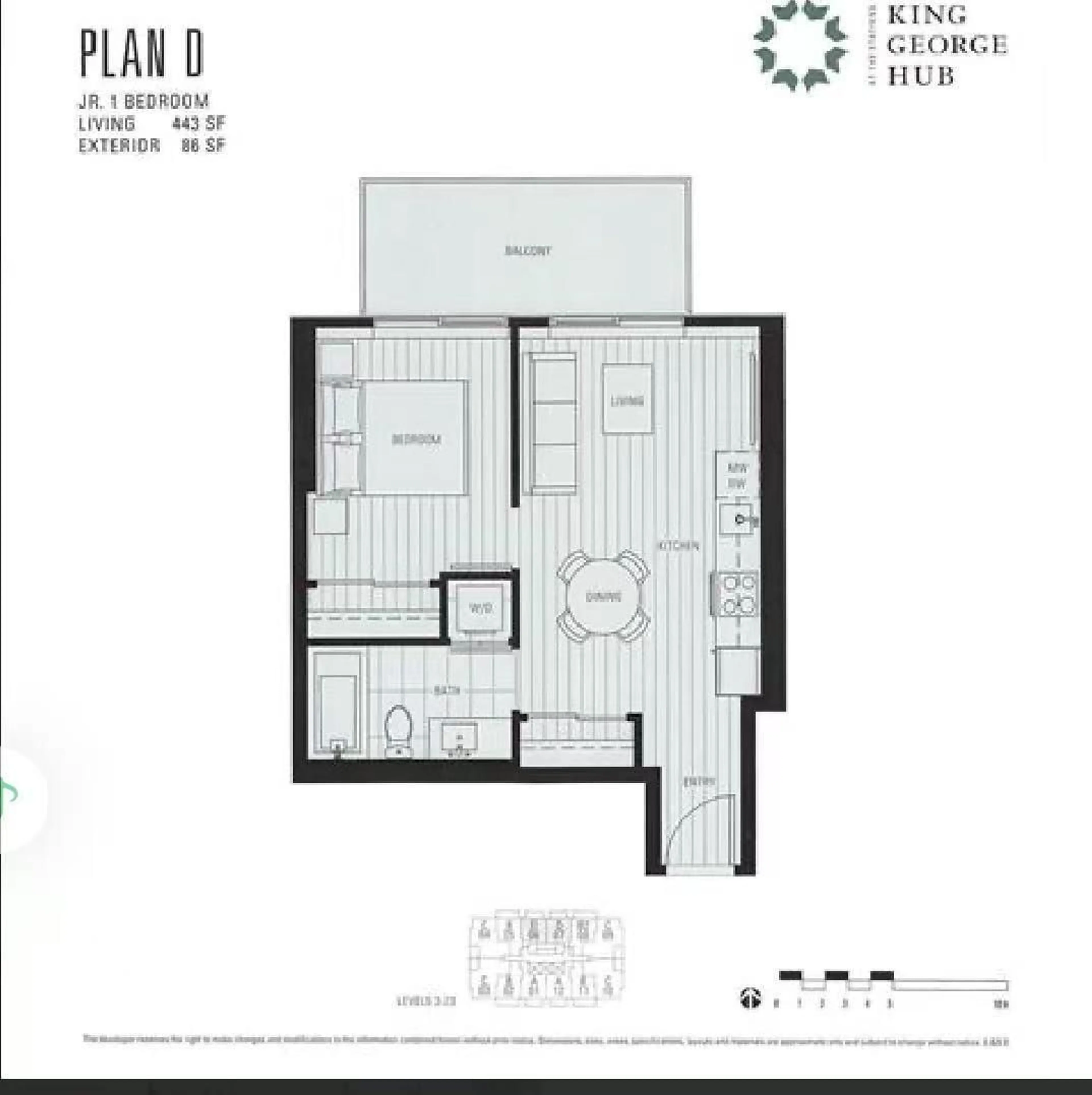 Floor plan for 2307 - 13655 FRASER HIGHWAY, Surrey British Columbia V3T0P8