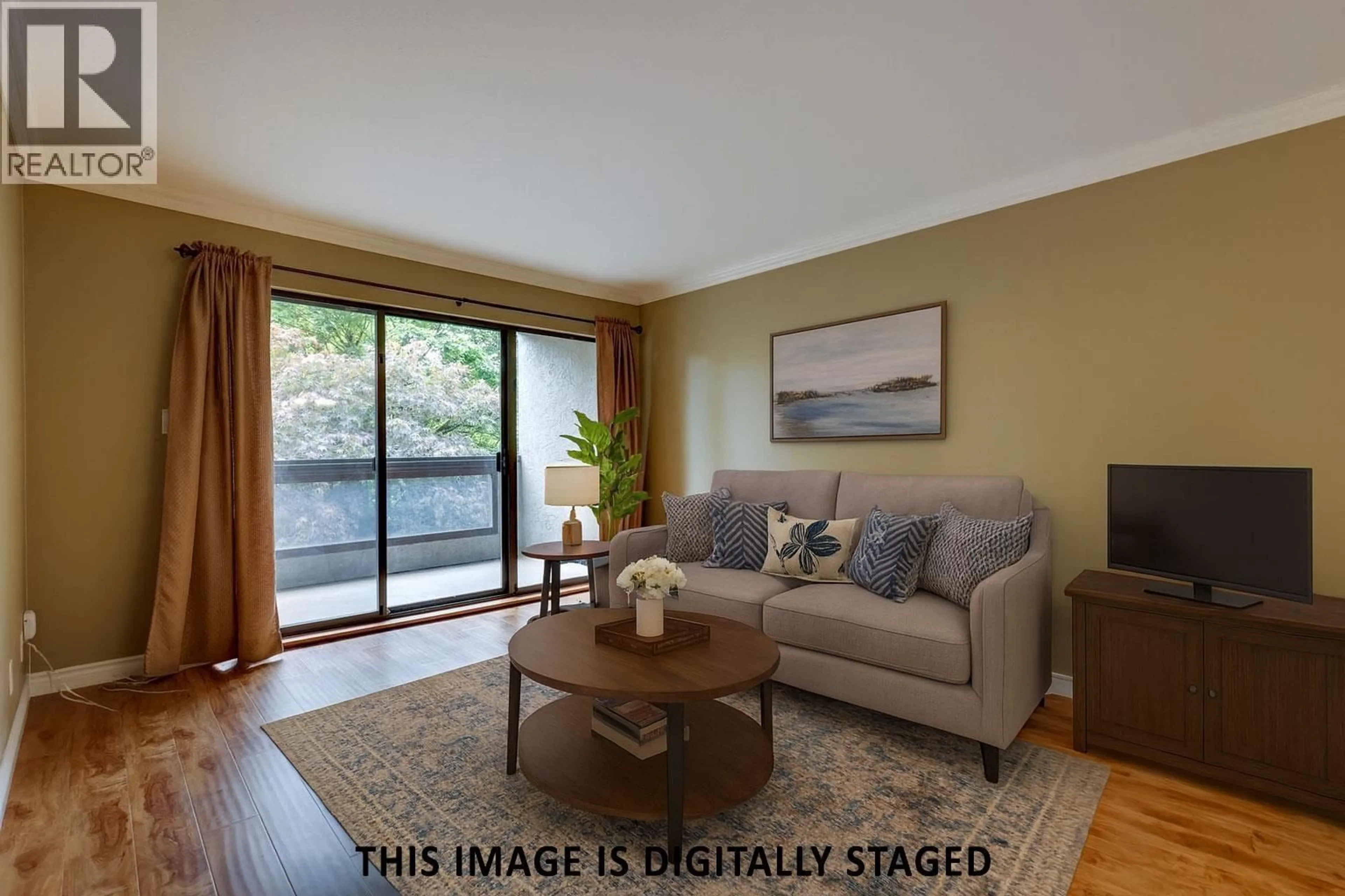 Living room with furniture, wood/laminate floor for 306 - 975 13TH AVENUE, Vancouver British Columbia V5Z1P4