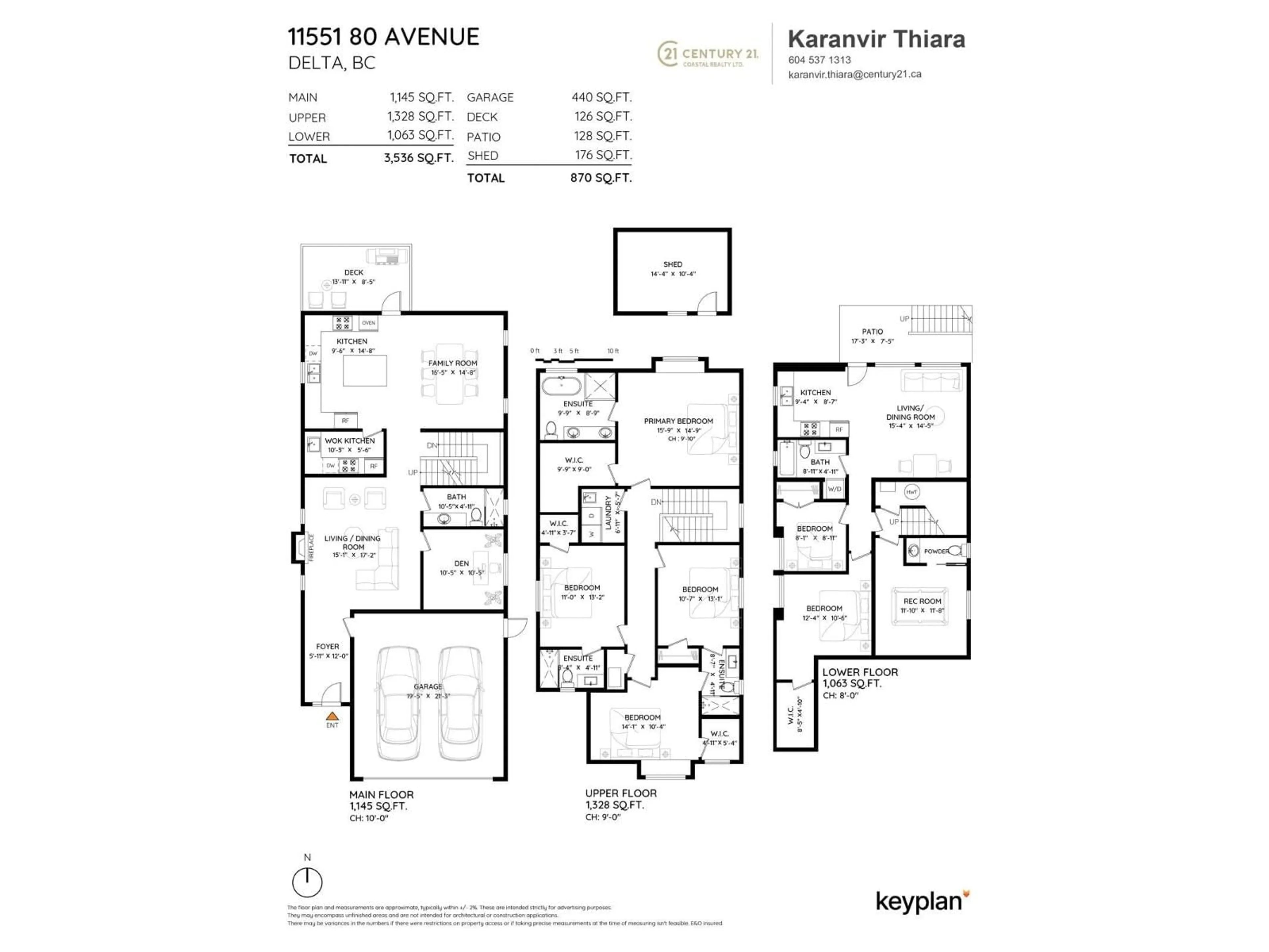 Floor plan for 11551 80 AVENUE, Delta British Columbia V4C1X5