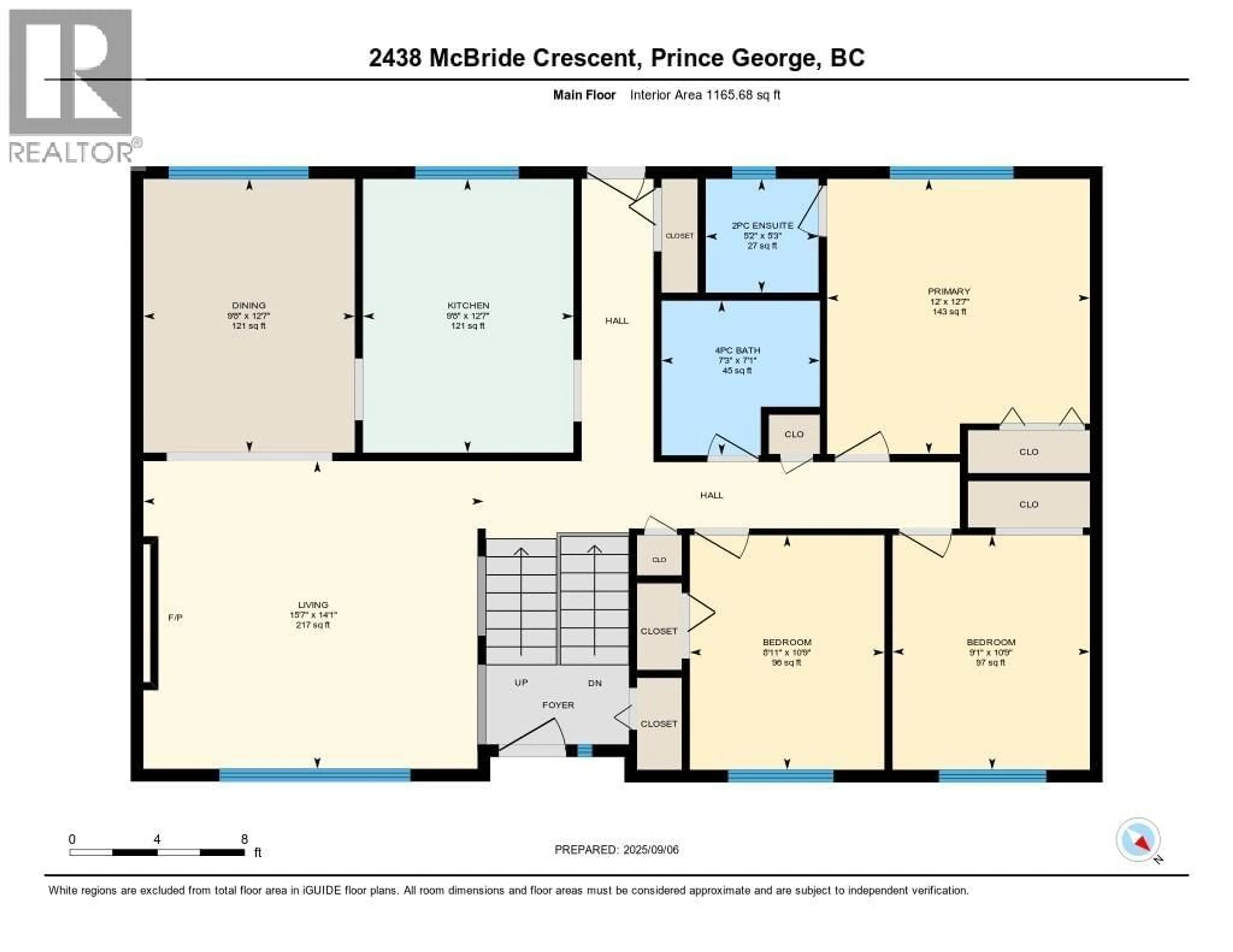 Floor plan for 2438 MCBRIDE CRESCENT, Prince George British Columbia V2M2A1