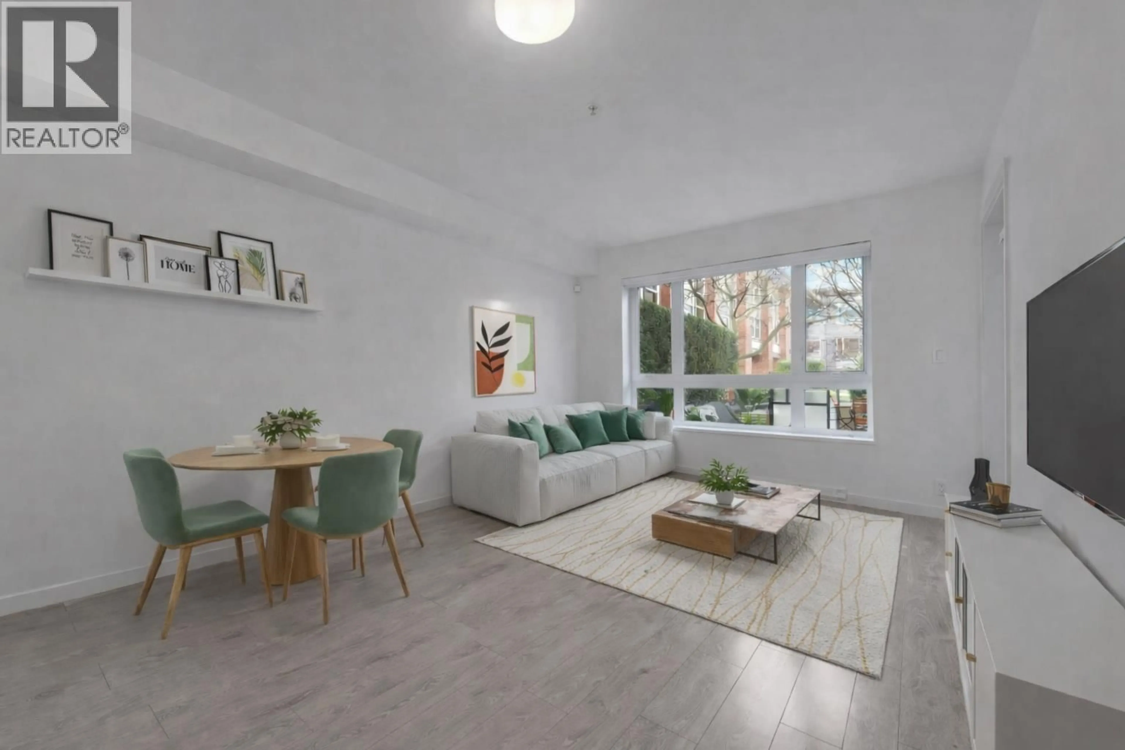 Living room with furniture, wood/laminate floor for 215 - 12339 STEVESTON HIGHWAY, Richmond British Columbia V6W0B4