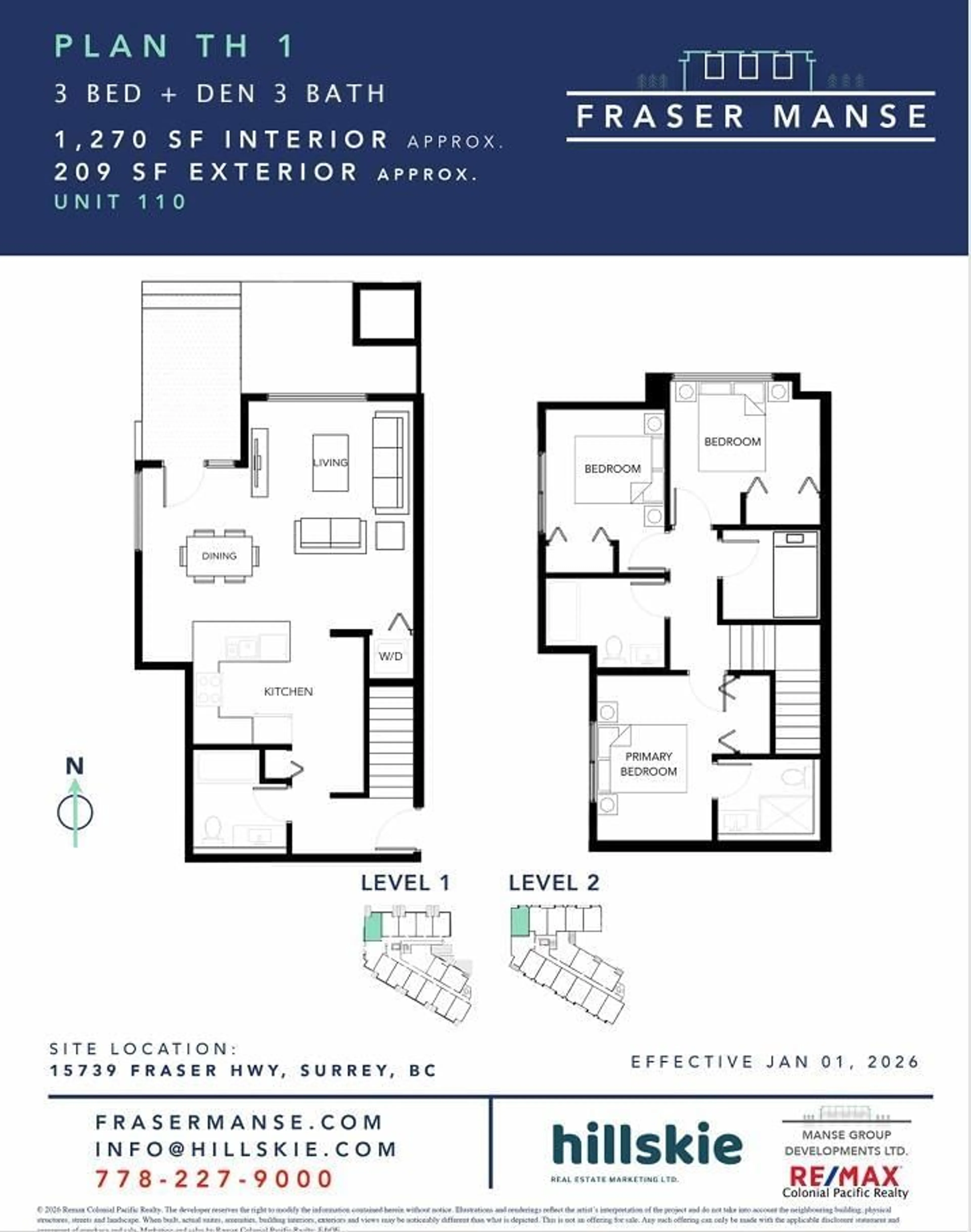 Floor plan for 110 - 15739 FRASER HIGHWAY, Surrey British Columbia V4N1G9
