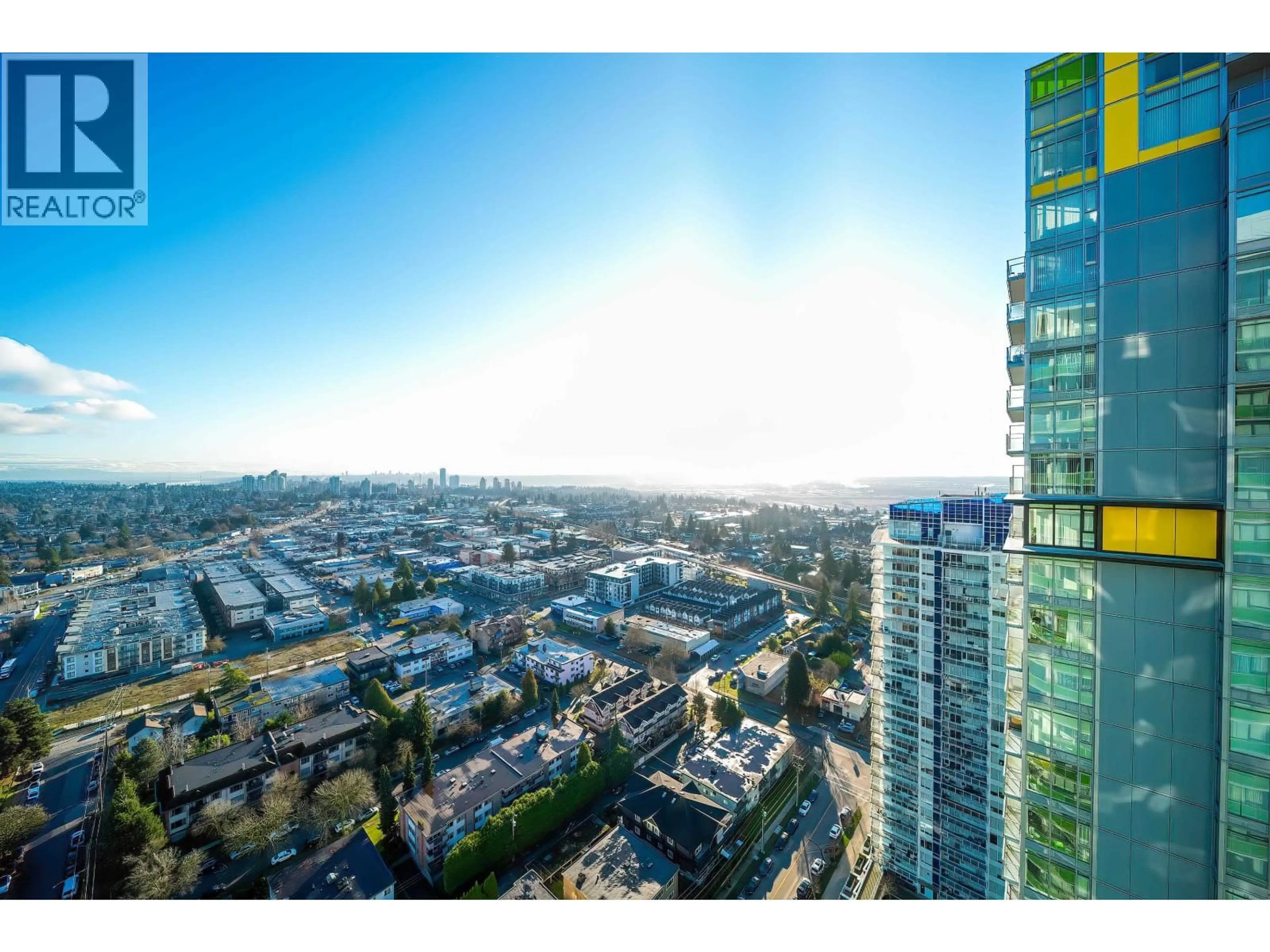 A pic from outside/outdoor area/front of a property/back of a property/a pic from drone, city buildings view from balcony for 3207 - 6638 DUNBLANE AVENUE, Burnaby British Columbia V5H0G8