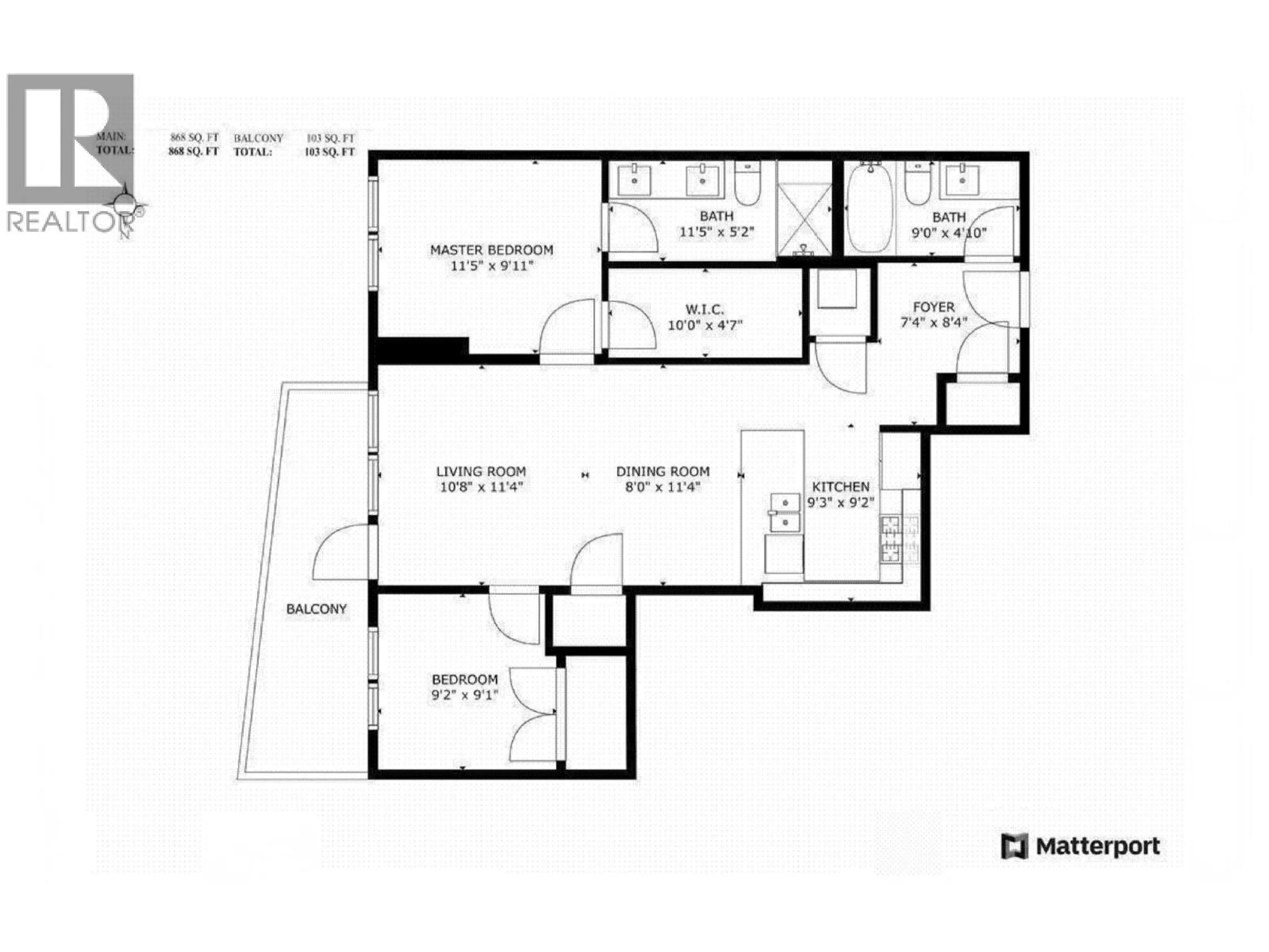 Floor plan for 1003 - 3533 ROSS DRIVE, Vancouver British Columbia V6S0L3