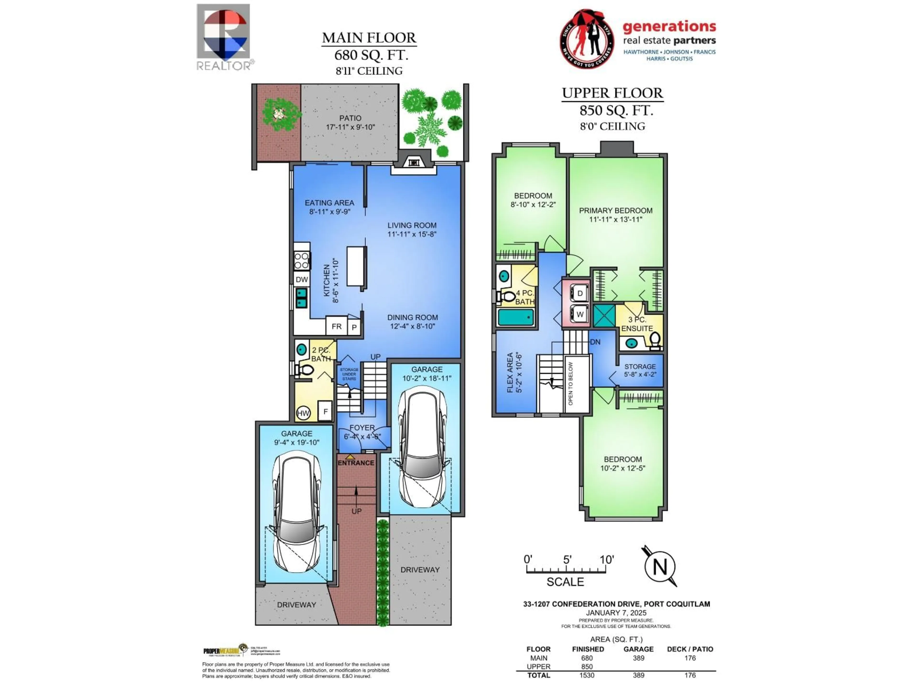Floor plan for 33 - 1207 CONFEDERATION DRIVE, Port Coquitlam British Columbia V3C6B8